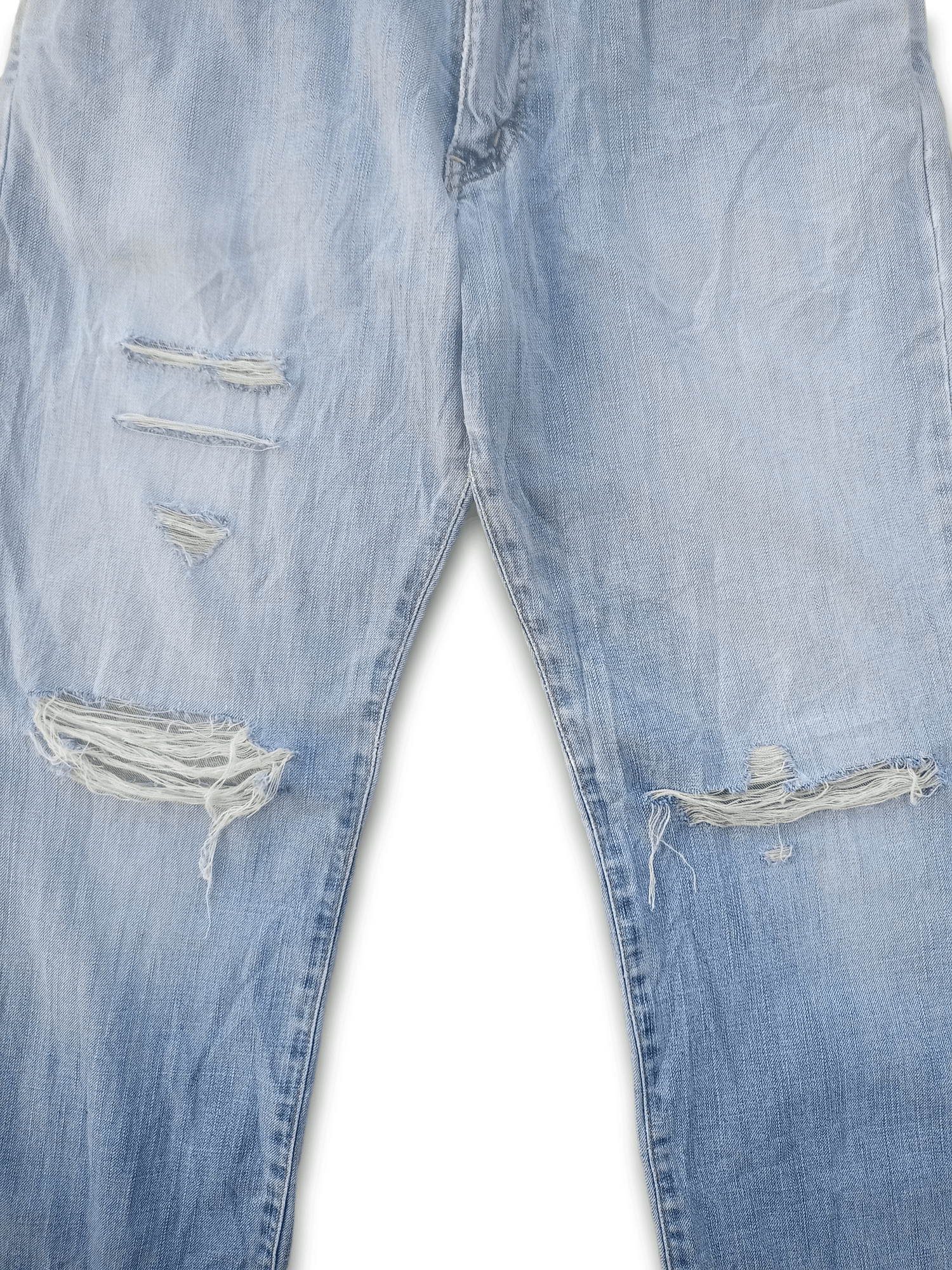Edwin × Japanese Brand SALES🔥Vintage Japanese Edwin Blue Wash Distress Loose Jeans Size US 30 / EU 46 - 6 Thumbnail