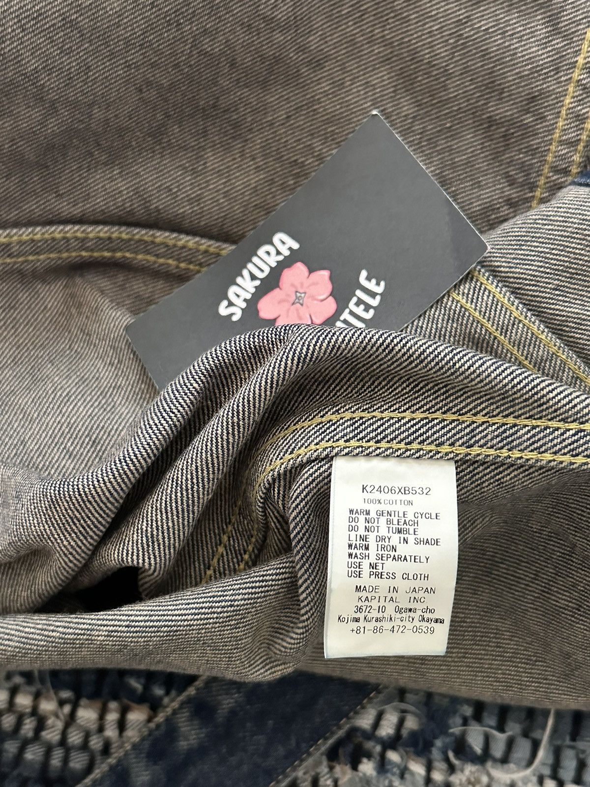 Japanese Brand × Kapital × Vintage Kapital Denim T-Back Book Tote Bag 13oz Size ONE SIZE - 3 Thumbnail