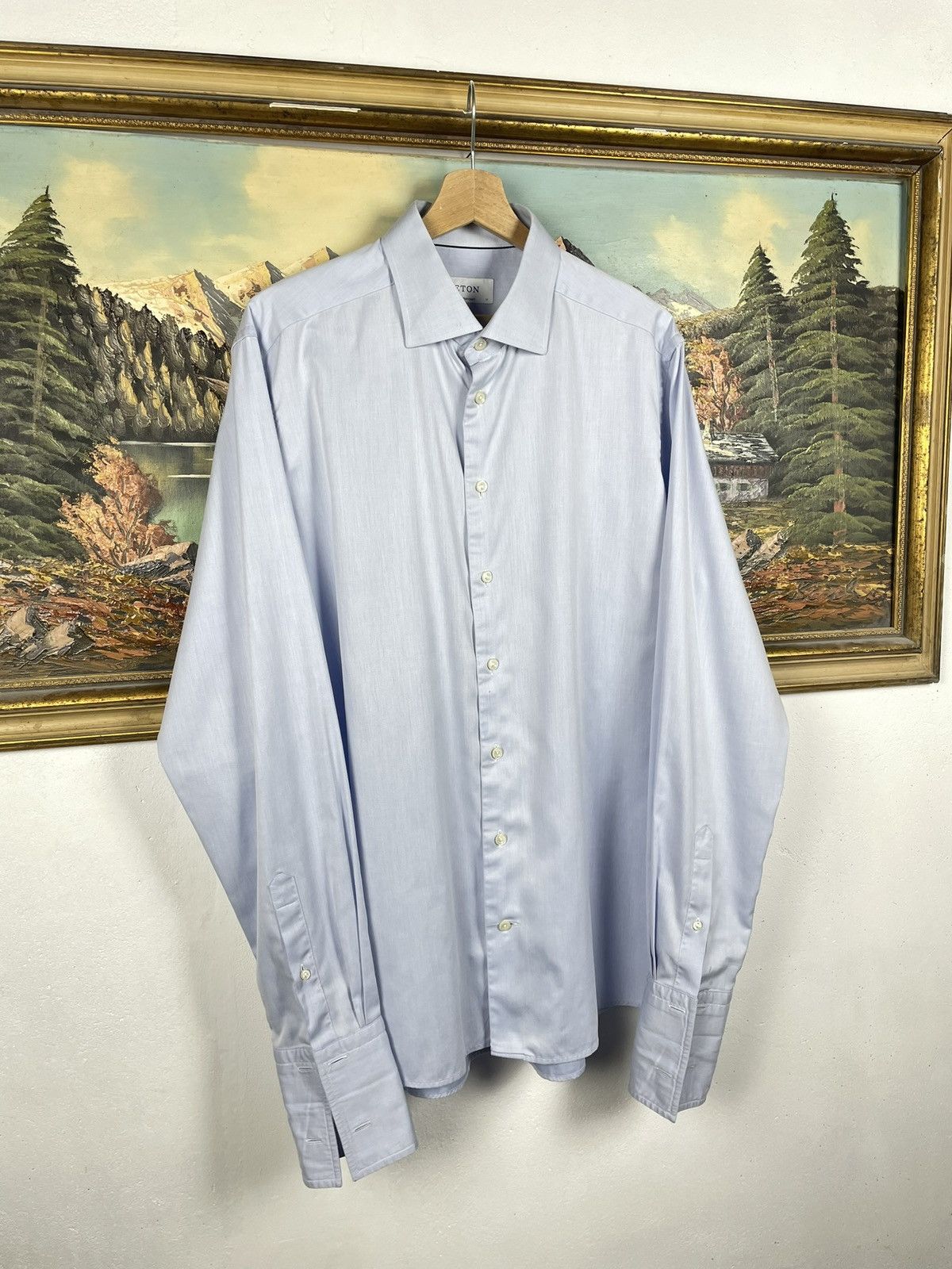 Eton Eton Blue Button Ups Shirt Old Money Luxury Designer Premium Size US XL / EU 56 / 4 - 3 Thumbnail