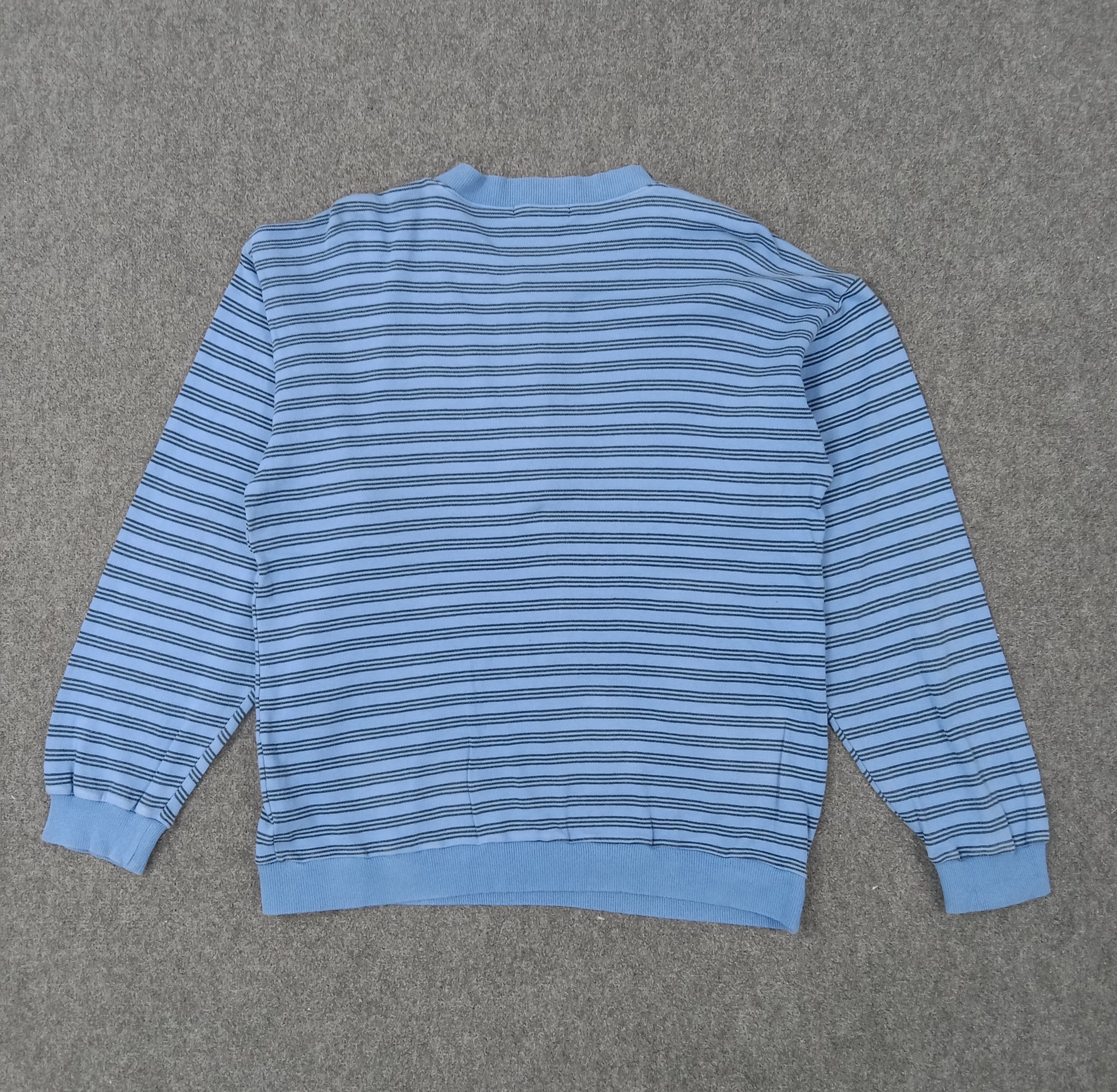 Christian Dior Monsieur × Vintage Christian Dior Stripes Button Designer Stripes Sweatshirt Size US M / EU 48-50 / 2 - 4 Thumbnail