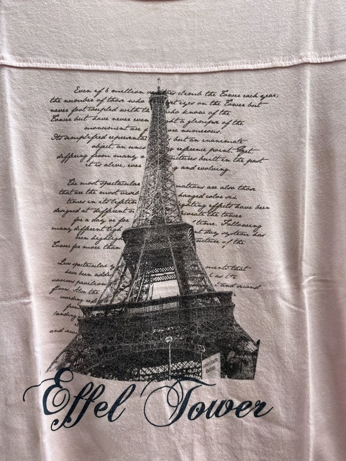 Hysteric Glamour × Japanese Brand × Le Grande Bleu (L.G.B.) 2000s U&G - Eiffel Tower Poem Graphic Tee Size US S / EU 44-46 / 1 - 1 Thumbnail