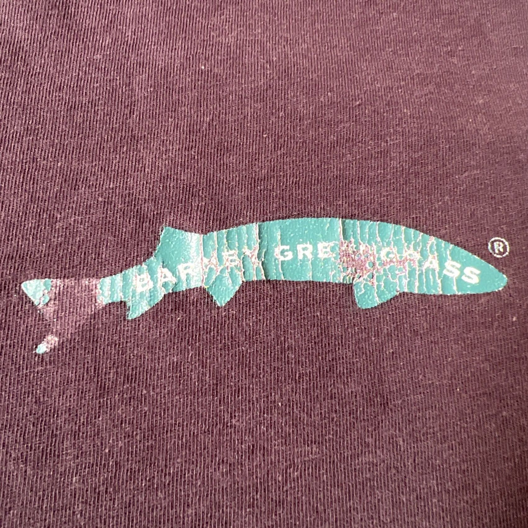 Next Level Barneys Barney Sturgeon King Logo Shirt 2XL NYC Deli Graphic Print Cotton Knit Crew Neck Short Sleeve Mens Retro Vintage Next Level Tee Gray Size US XXL / EU 58 / 5 - 5 Thumbnail