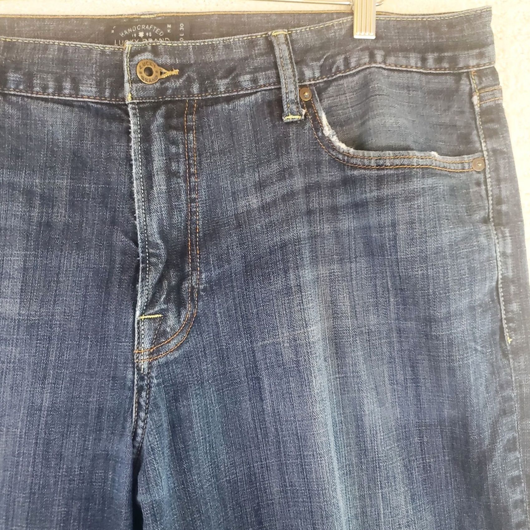 Lucky Brand Lucky Brand 363 Vintage Straight Jeans - Medium Wash - 40x25 - Cotton Blend Denim - Regular Size - 5-Pocket - Blue - Mens Size US 40 / EU 56 - 5 Thumbnail