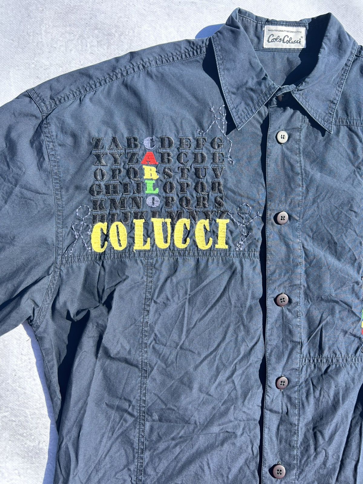 Carlo Colucci VERY RARE Carlo Colucci Vintage Short Sleeve Shirt Size XL Size US XL / EU 56 / 4 - 6 Thumbnail