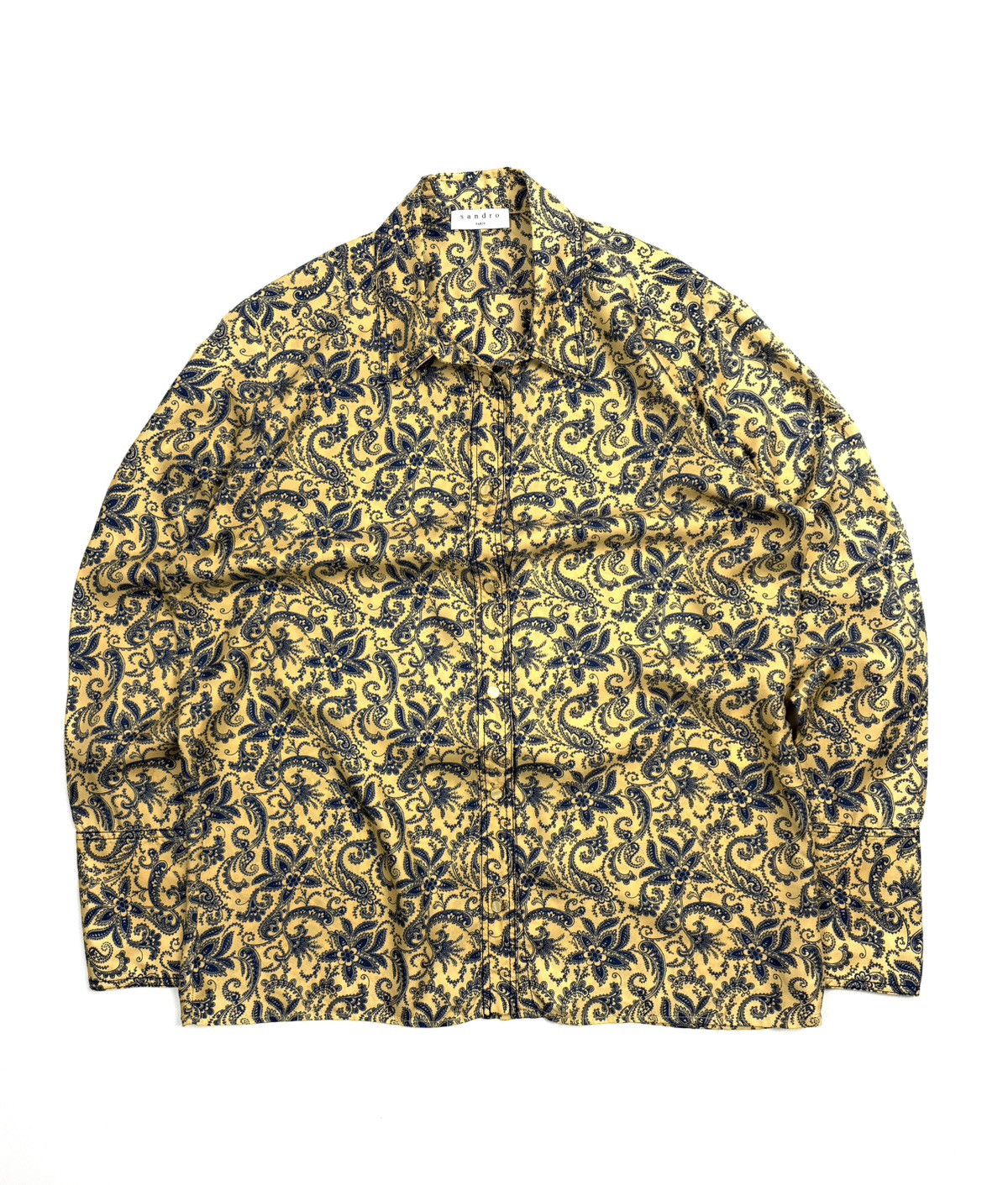 Sandro rare Sandro Paris 100% Silk Paisley Button Up Shirt Blouse Size L / US 10 / IT 46 - 1 Thumbnail