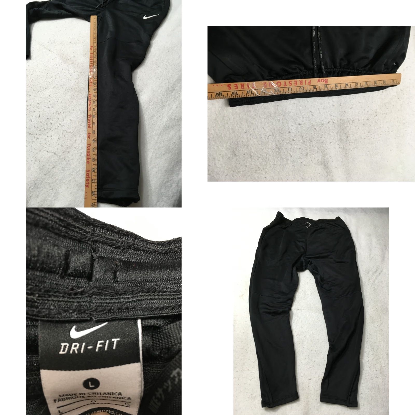 Nike Nike Dri-FIT Women's Activewear Pants L Black Sweatpants with Pockets Size 36" / US 14 / IT 50 - 8 Thumbnail