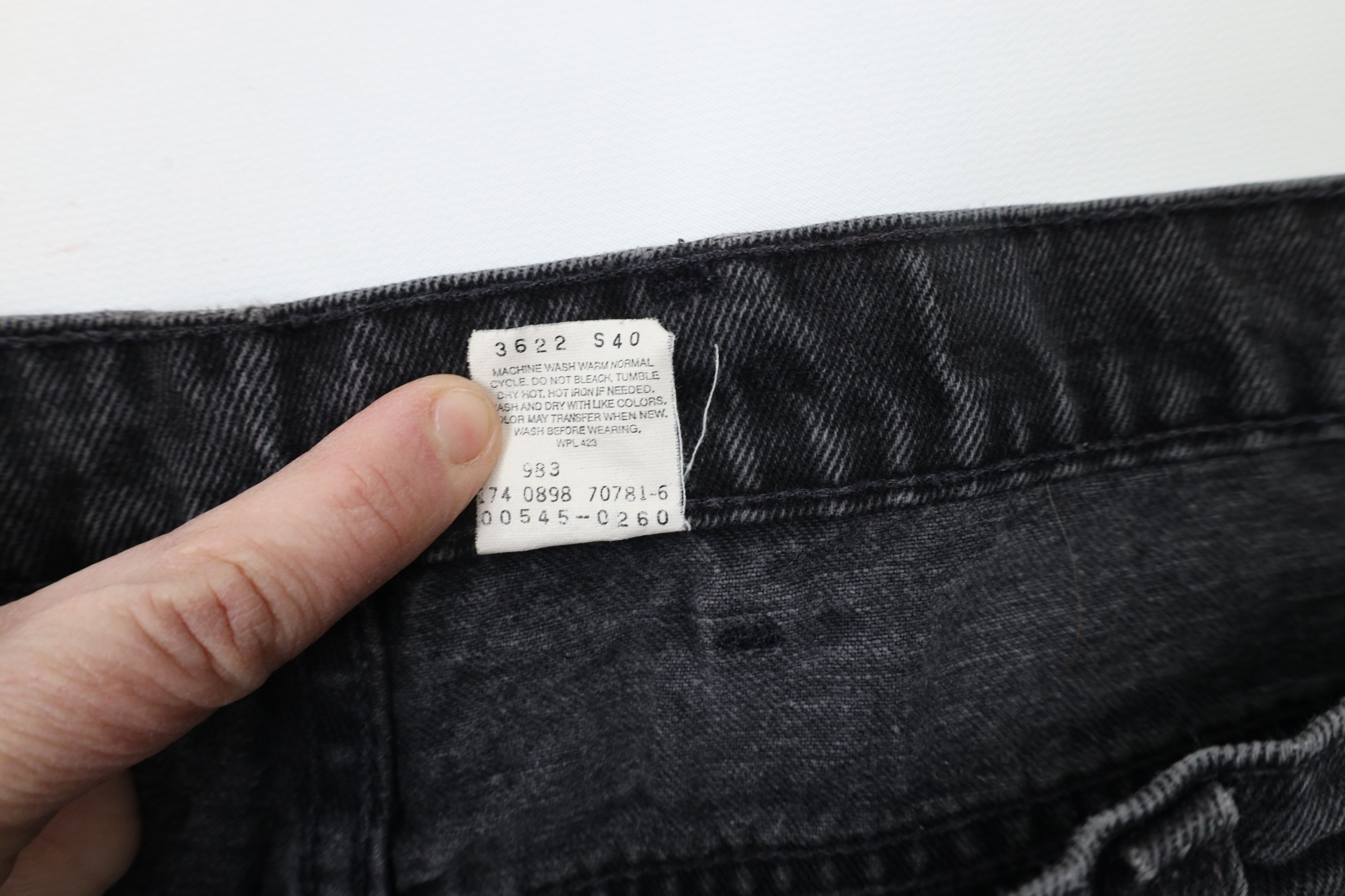 Levi's × Vintage Vintage 90s Levis 545 Loose Fit Wide Leg Denim Jeans Black Size US 44 / EU 60 - 9 Thumbnail