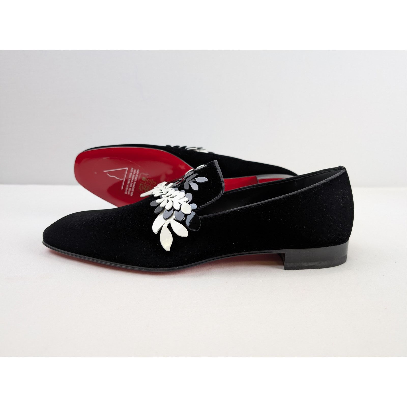 Christian Louboutin o1rshd1 Dandelion Petunia Flat Loafers Shoe Boots in Black Size US 11 / EU 44 - 13 Thumbnail