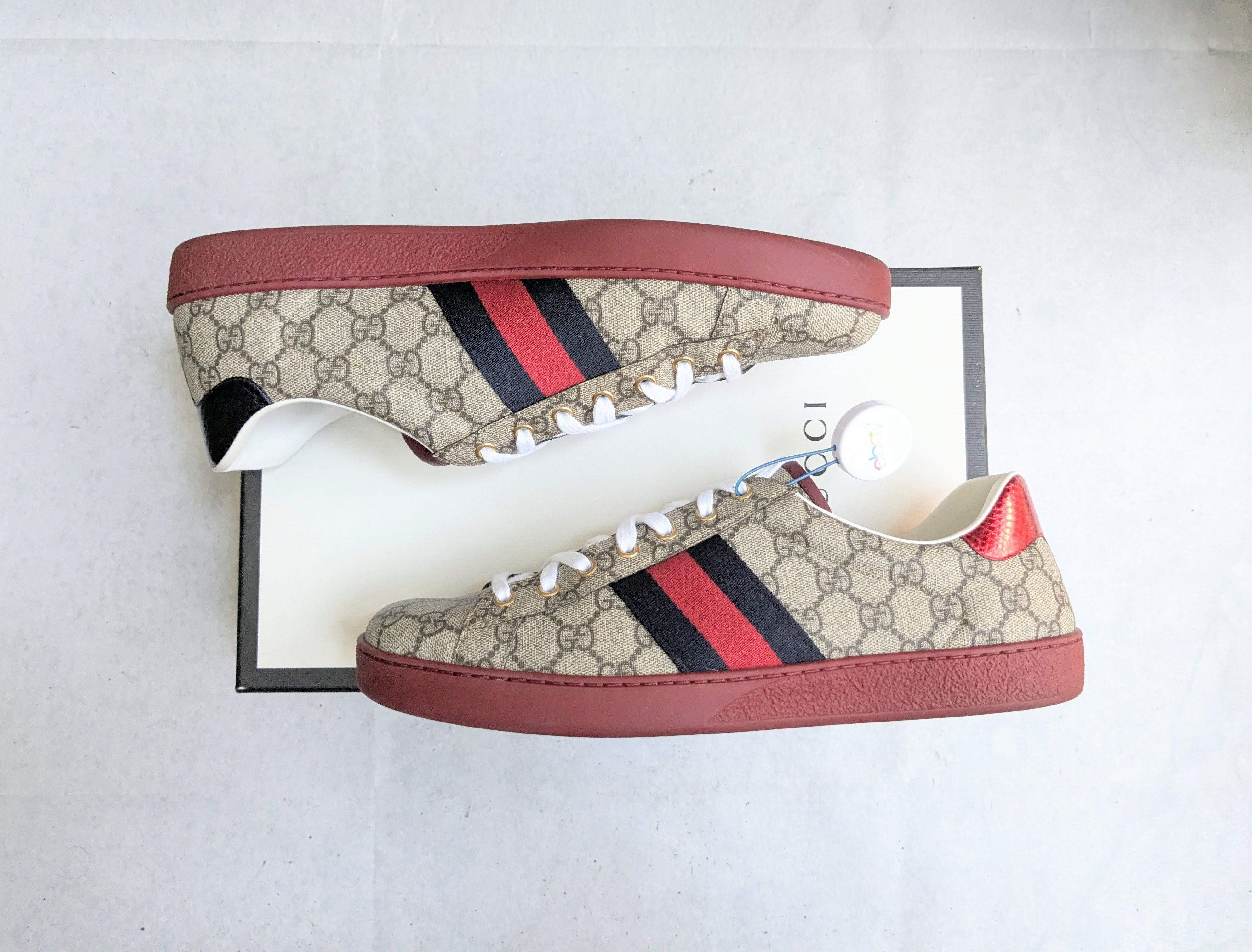 Gucci Gucci Ace Supreme Sneakers 12.5 Monogram Canvas Logo GG Size US 12.5 / EU 45-46 - 4 Thumbnail