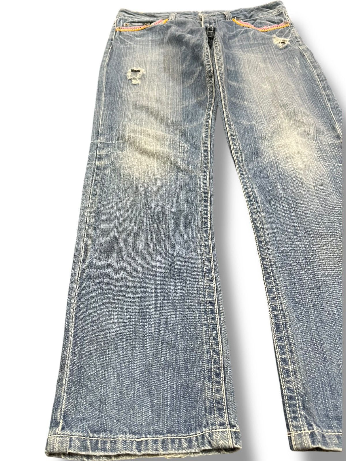 Beauty Beast Vintage Loco Surf Big Logo Imprinted Denim Size US 33 - 4 Thumbnail