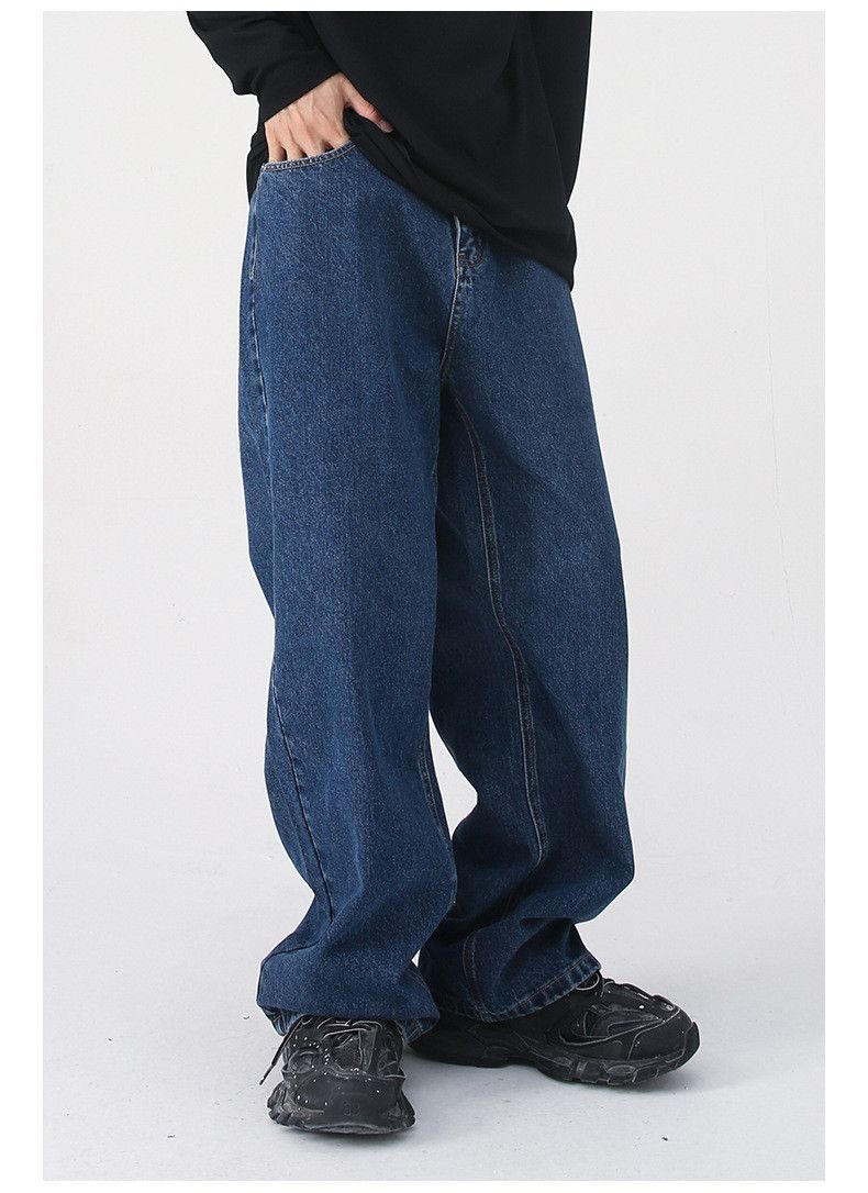 Japanese Brand × Jean Japanese retro dark blue straight jeans for men y2k Size US 34 / EU 50 - 3 Thumbnail