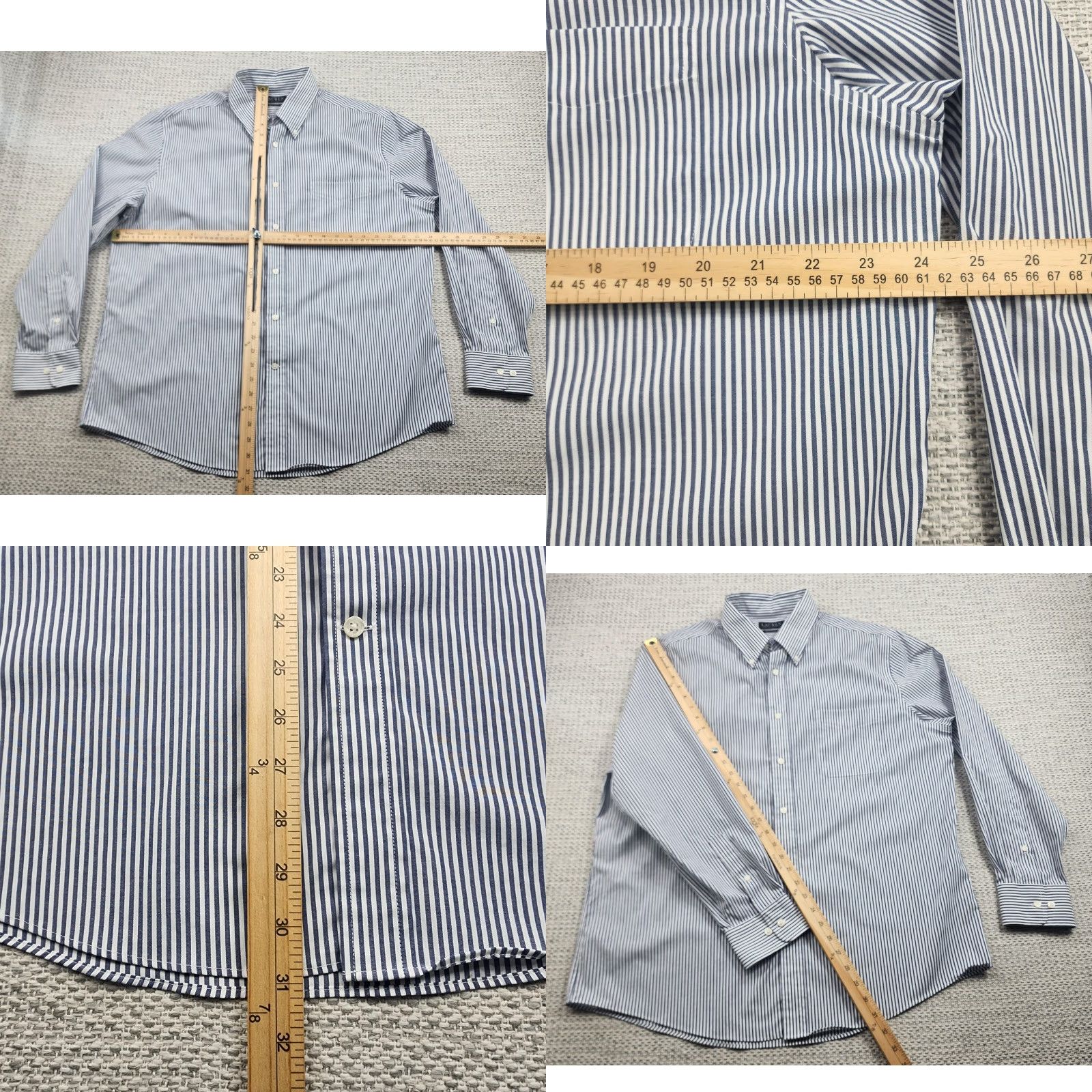 Ralph Lauren Lauren Ralph Lauren Shirt Mens XL Multicolor Striped Stretch Button Up Long Sleeve Dress Size 46R - 8 Thumbnail