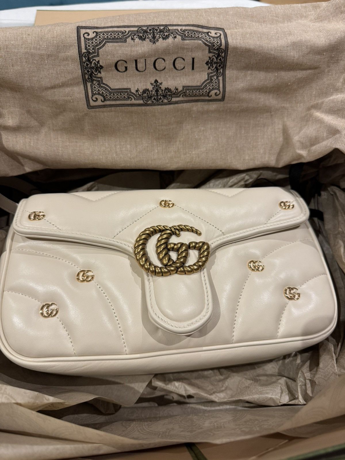 Gucci Brand New Gucci GG Marmont with twisted torchon Double G Size ONE SIZE - 7 Thumbnail