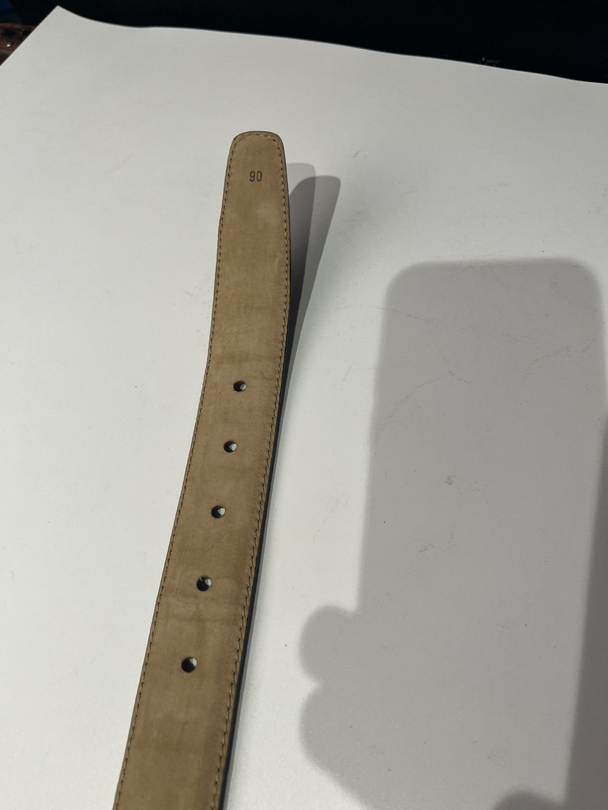 Vintage erreghé genuine crocodile leather belt Italian brown DS 70’s Size 34 - 8 Thumbnail