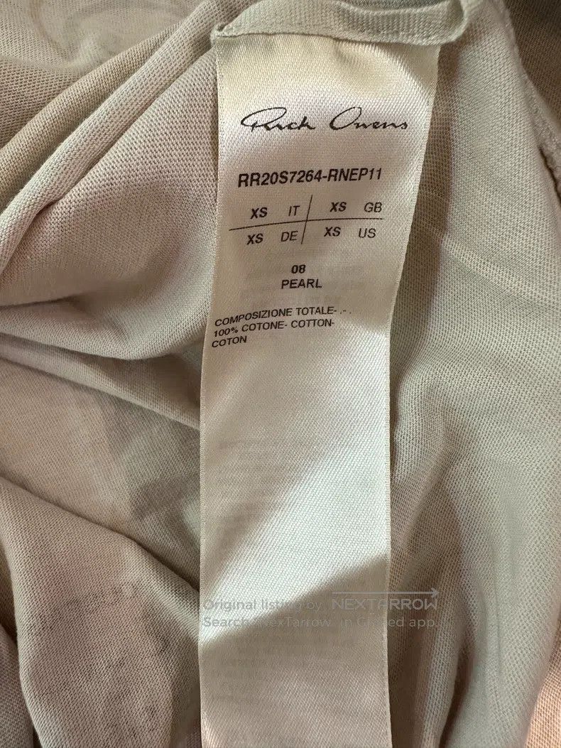 Rick Owens RICK OWENS Beige short-sleeved T-shirt Size US XS / EU 42 / 0 - 5 Thumbnail