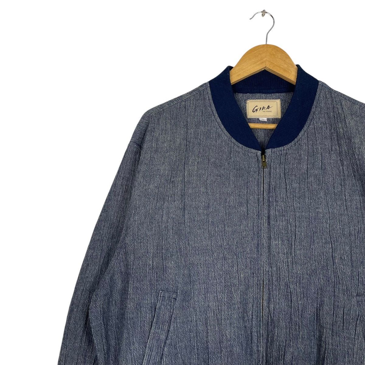 Designer × Japanese Brand × Yohji Yamamoto 💥90s GIRA POUR HOMME JAPAN LINEN BOMBER Size US M / EU 48-50 / 2 - 6 Thumbnail