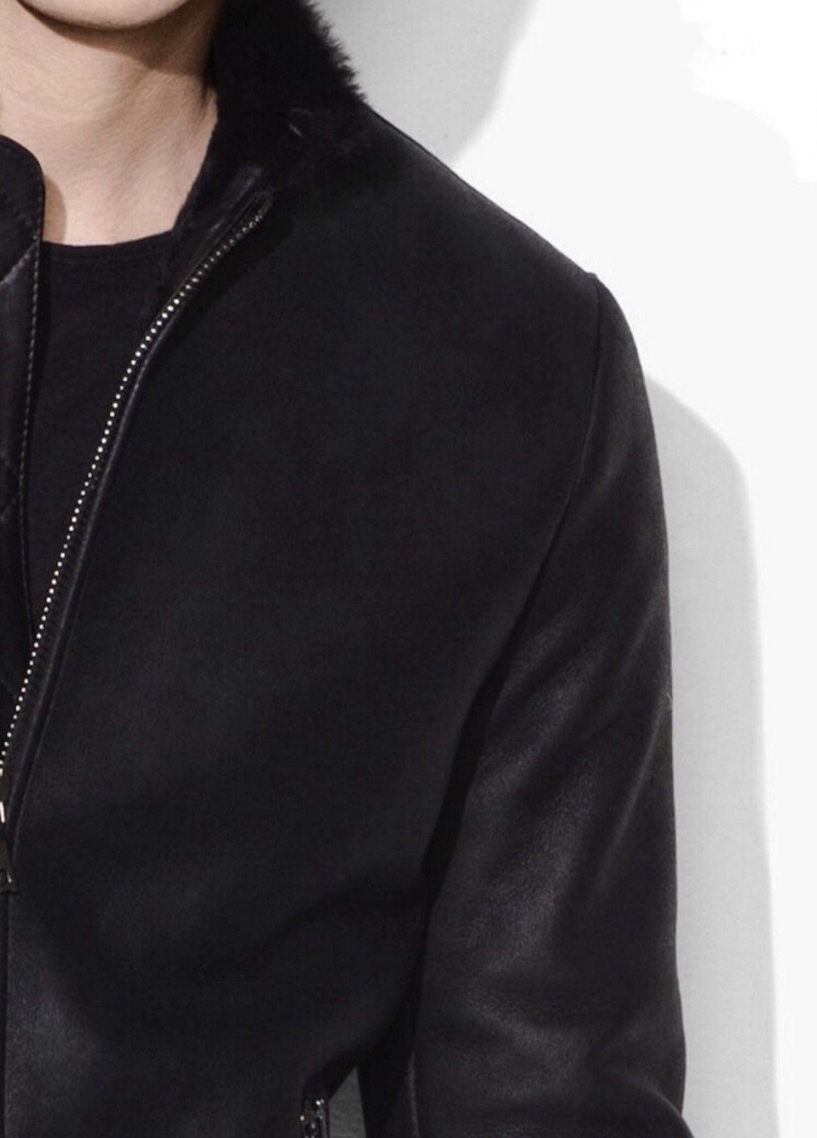 John Varvatos Shearling Moto jacket. 48 Size US M / EU 48-50 / 2 - 3 Thumbnail