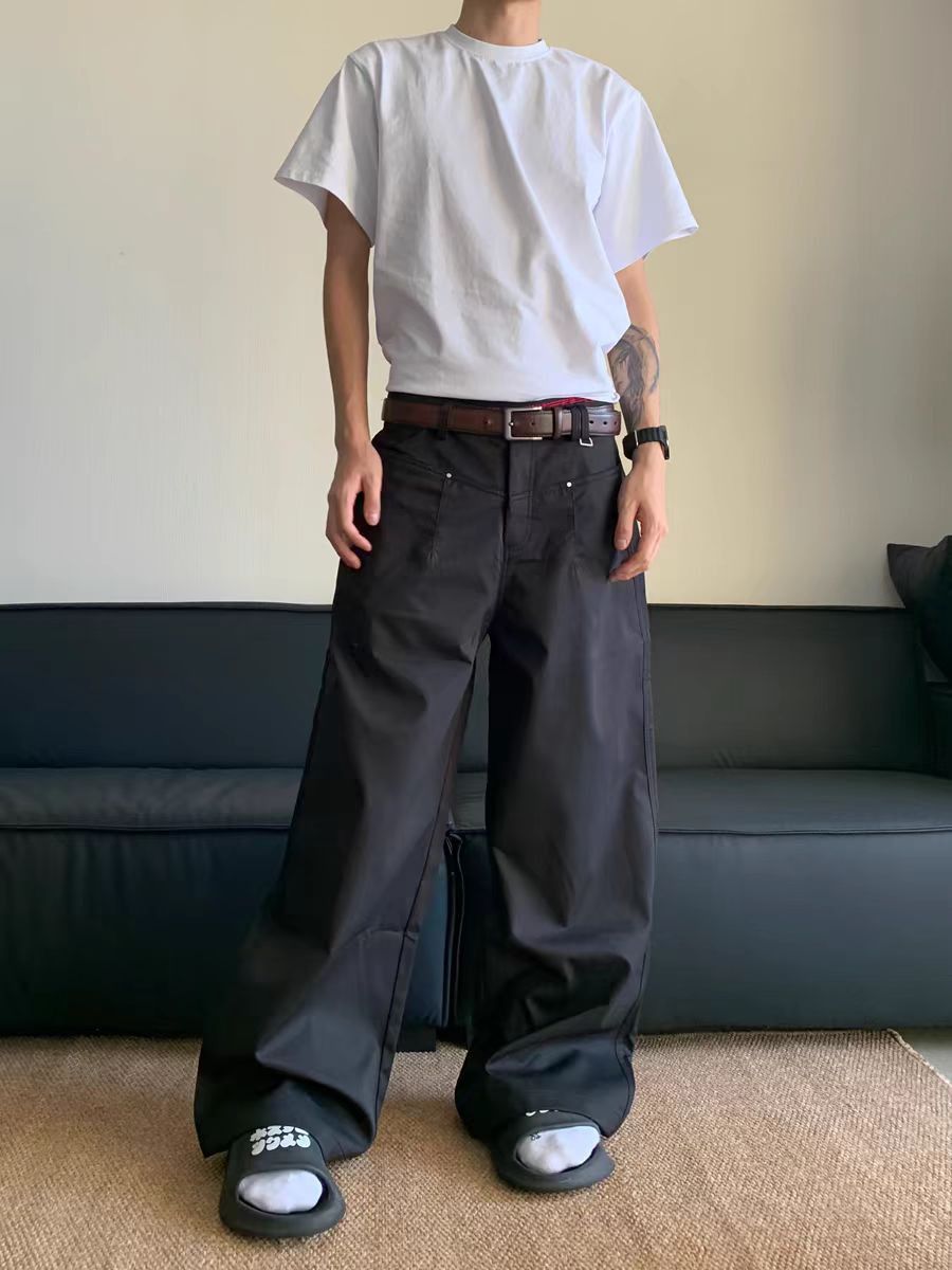 Japanese Brand × Vintage Black Straight Street Casual Trousers Size US 32 / EU 48 - 4 Thumbnail