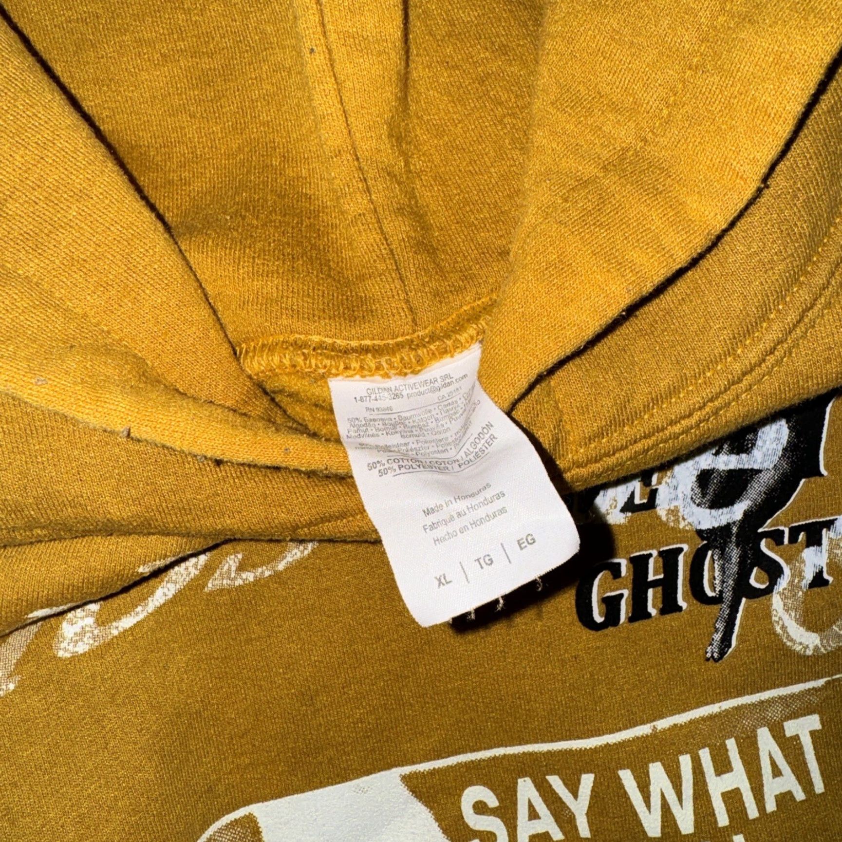 J Brand VINTAGE Streetwear Brand Yellow Hoodie Cropped Pullover XL Men Graphic Women 24x23 Screen Printed Size US XL / EU 56 / 4 - 4 Thumbnail