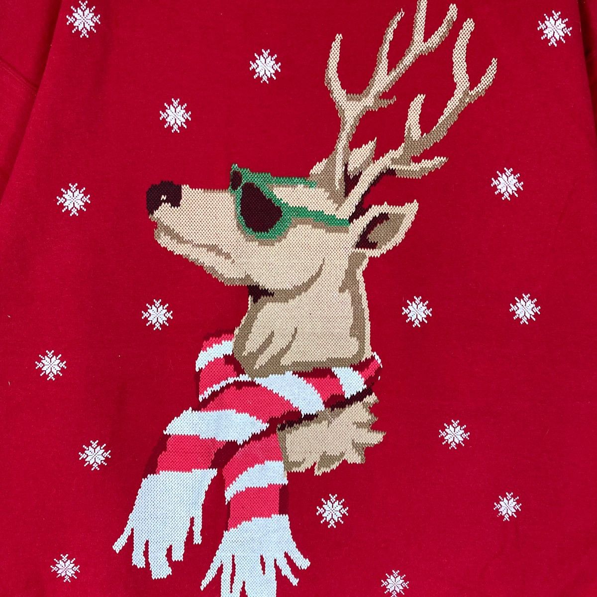 Jerzees Vintage Jerzees Christmas Deer Pullover Jumper Sweatshirt Size US XL / EU 56 / 4 - 3 Thumbnail