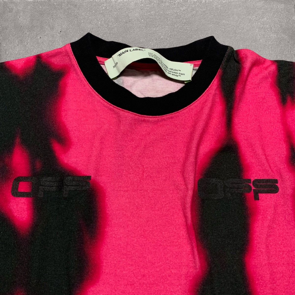 Off-White Off White XS Pink Tie Dye Black Tee Virgil Abloh Size US XS / EU 42 / 0 - 3 Thumbnail