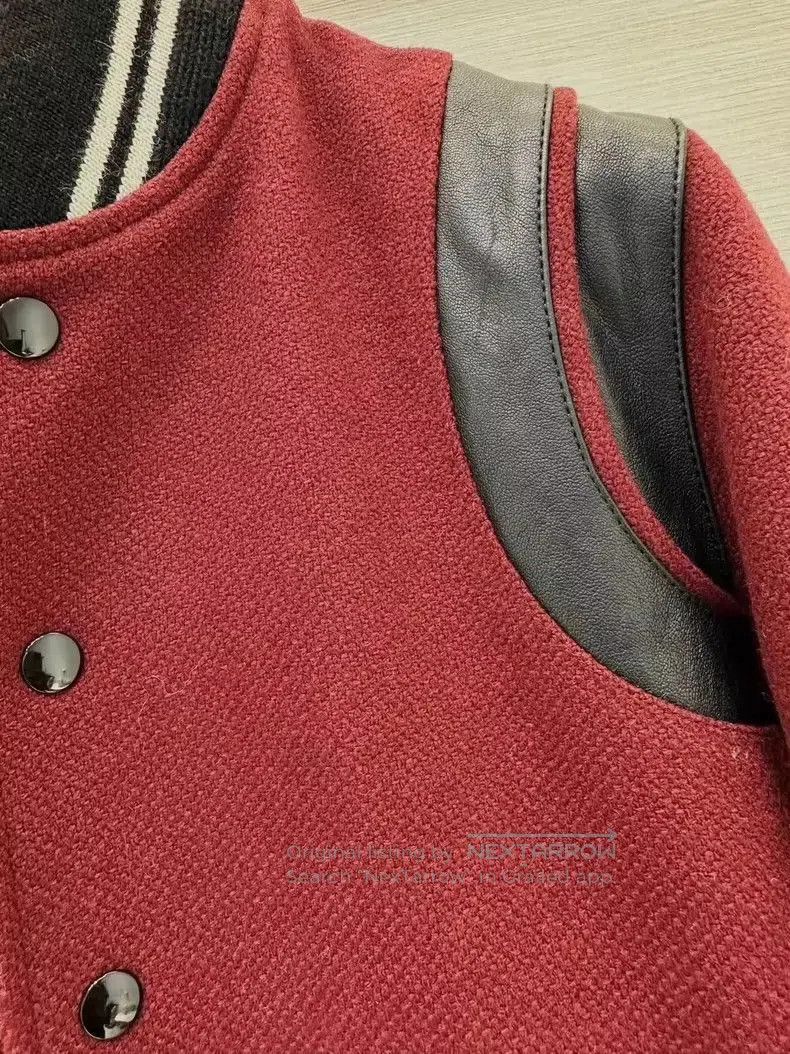 Yves Saint Laurent YSL Burgundy Classic Varsity Jacket. Size US S / EU 44-46 / 1 - 3 Thumbnail