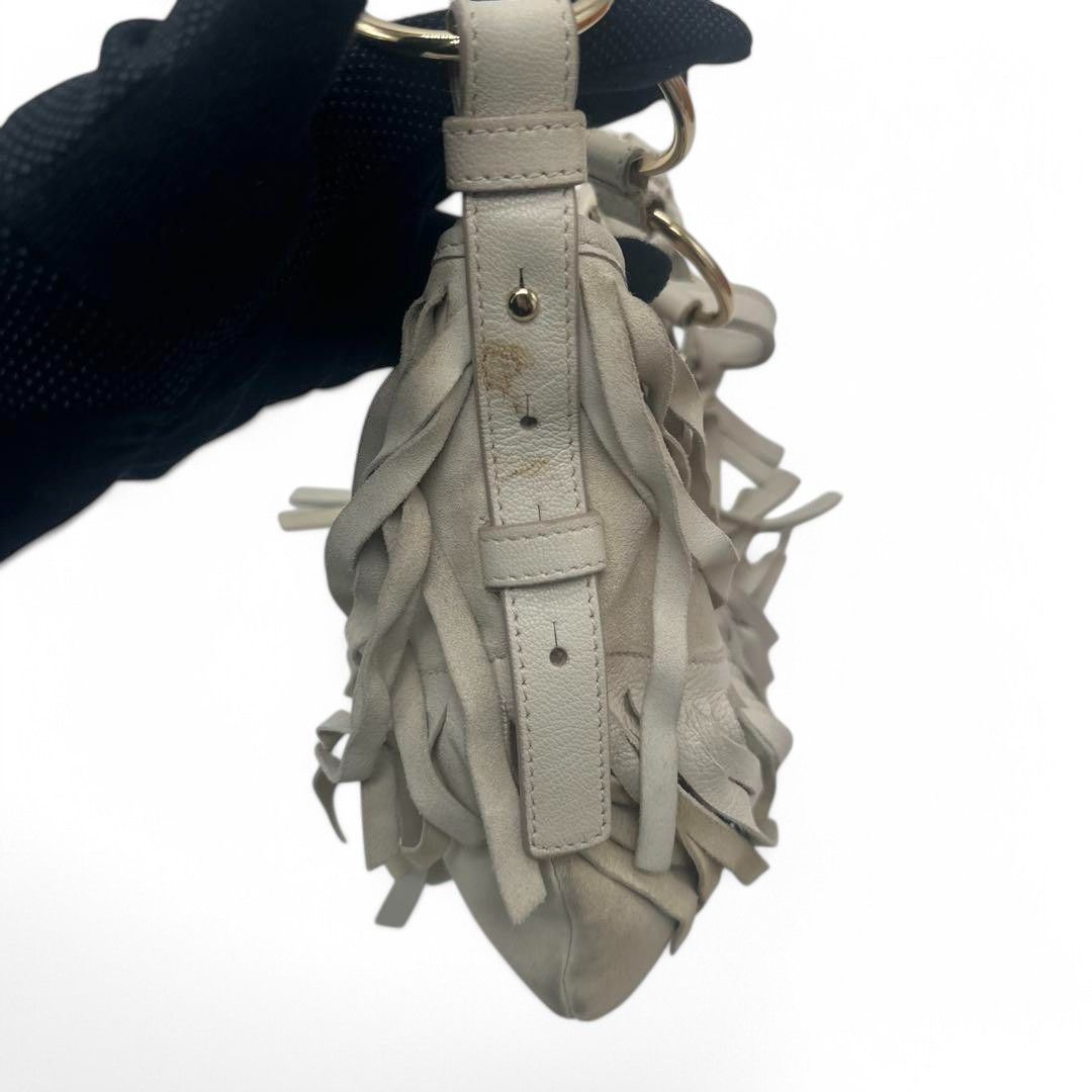 Yves Saint Laurent Yves Saint Laurent - Gauche Fringe Leather Chain Handbag Size ONE SIZE - 9 Thumbnail