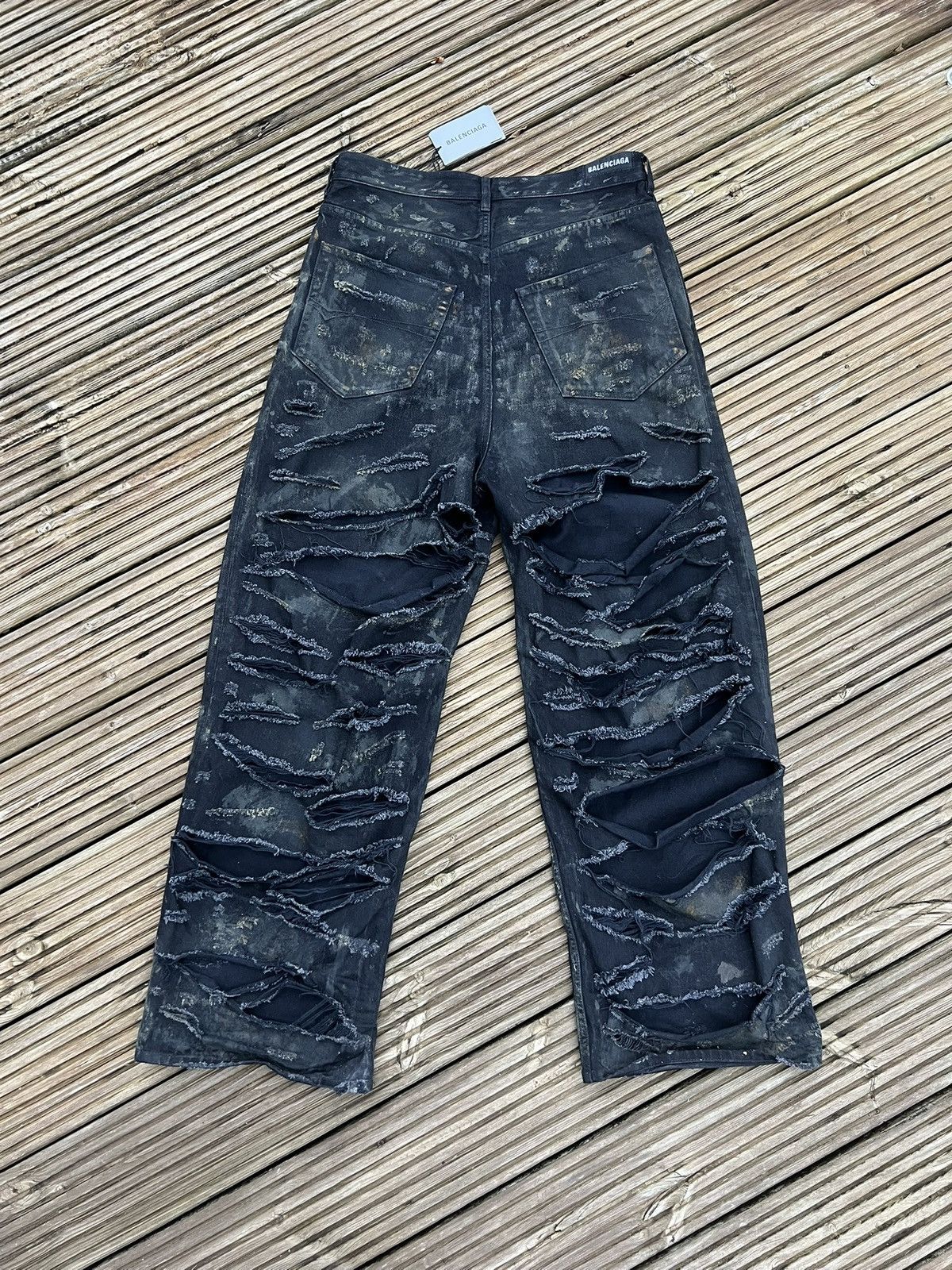 Balenciaga Balenciaga Super Destroyed Denim Jeans Size US 34 / EU 50 - 1 Thumbnail