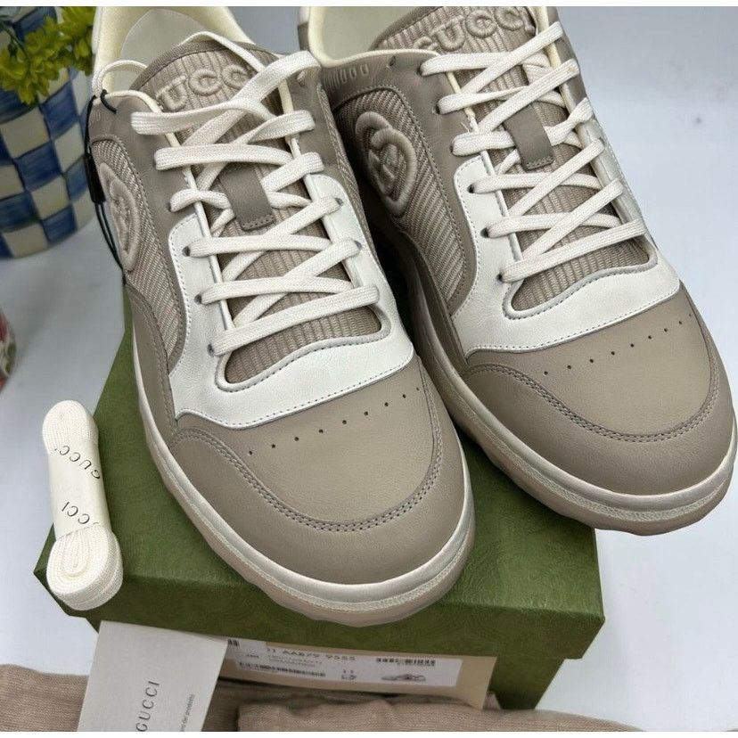 Gucci Gucci Mac 80 low top leather sneakers size 11 fits 11.5 US Size US 11.5 / EU 44-45 - 12 Thumbnail