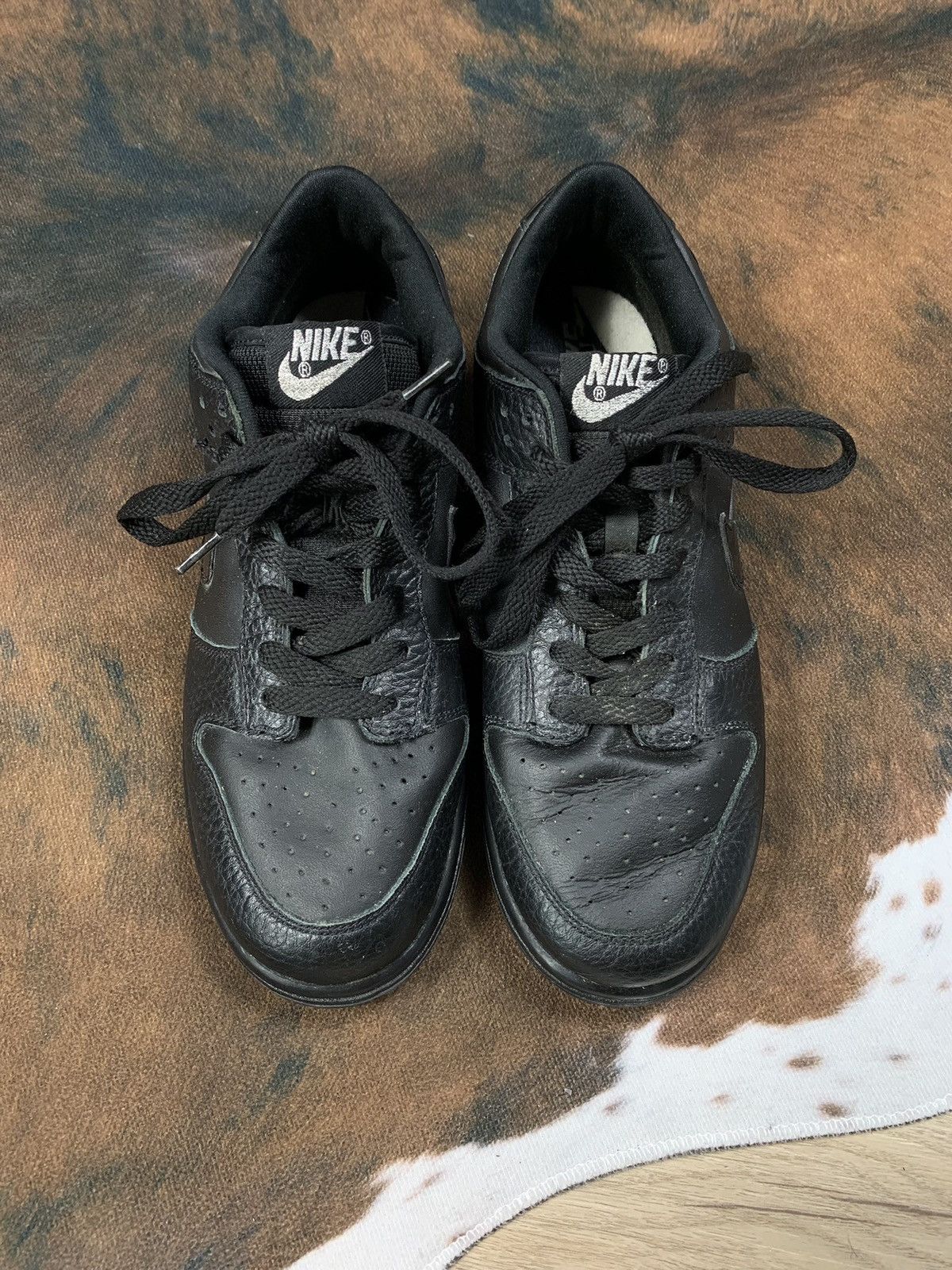 Nike × Vintage Vintage Rare 2004 Nike Dunk Low Black 00s y2k Size US 5.5 / IT 35.5 - 2 Thumbnail
