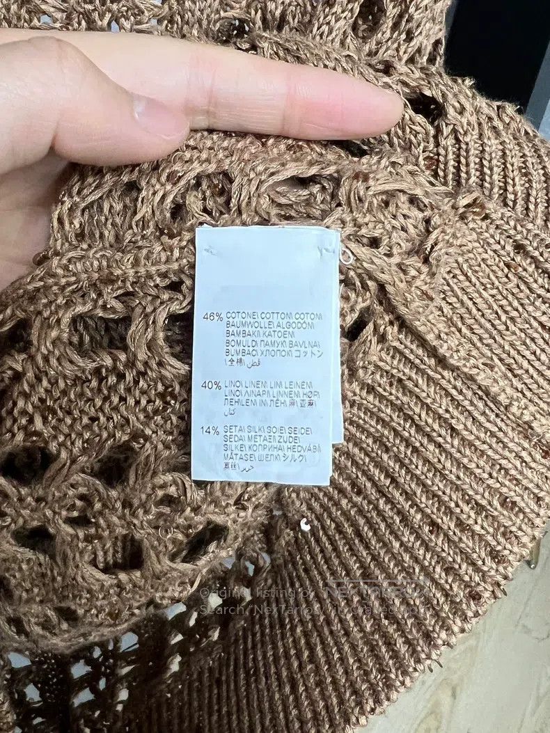 Brunello Cucinelli Brunello Cucinelli Brown Crochet Sequined Vest Knit Sweate Size M / US 6-8 / IT 42-44 - 4 Thumbnail