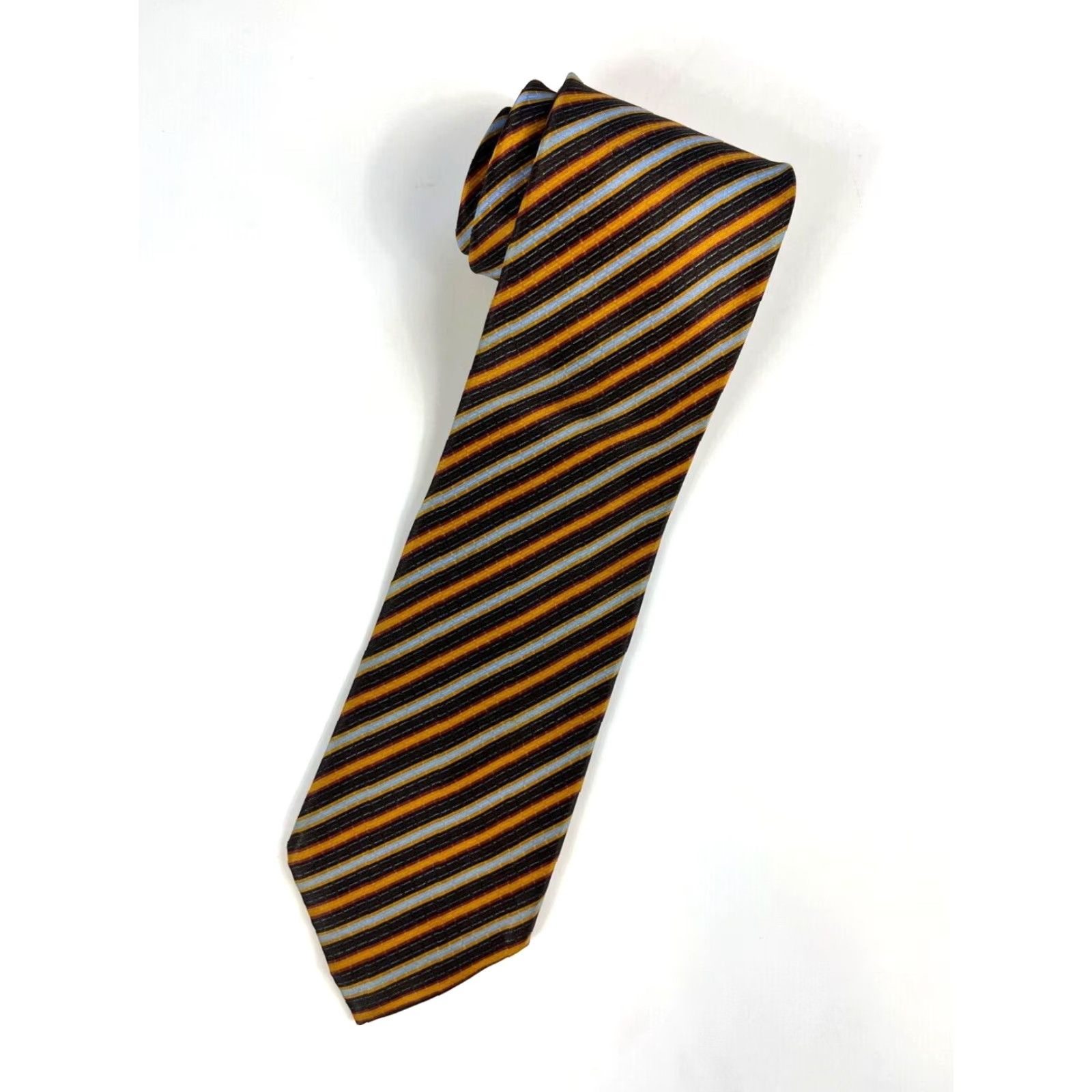 Brioni Brioni Men's Luxury Silk Tie Striped Handmade in Italy Long 63" Width 3.5" Multicolor Size ONE SIZE - 2 Thumbnail