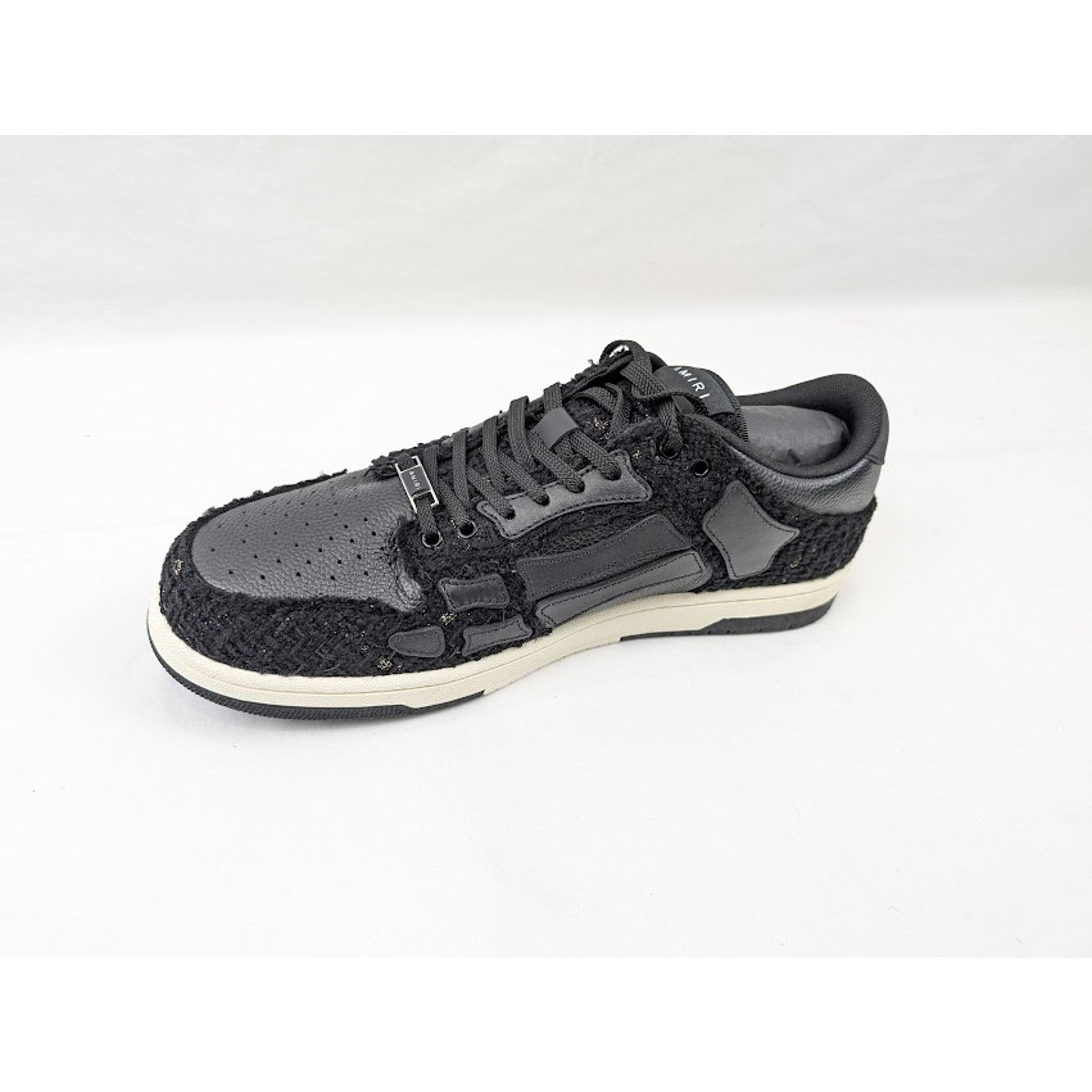 Amiri o1rshd1 Boucle Skelton Low-Top Sneakers in Black Size US 9 / EU 42 - 8 Thumbnail
