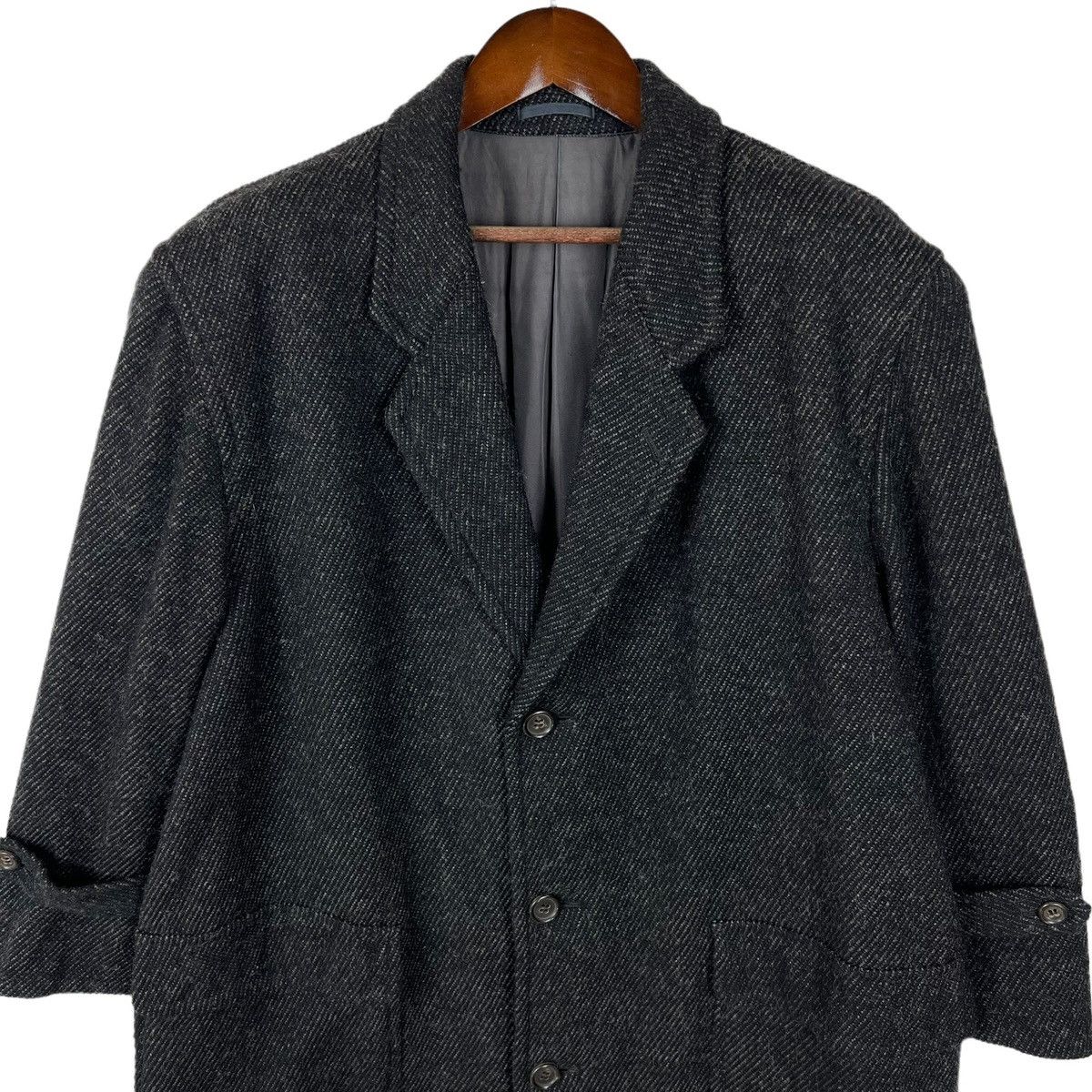 Comme des Garcons Homme Vintage 1988 CDG Homme Wool Tweed Overcoat - Size Medium Size US M / EU 48-50 / 2 - 4 Thumbnail