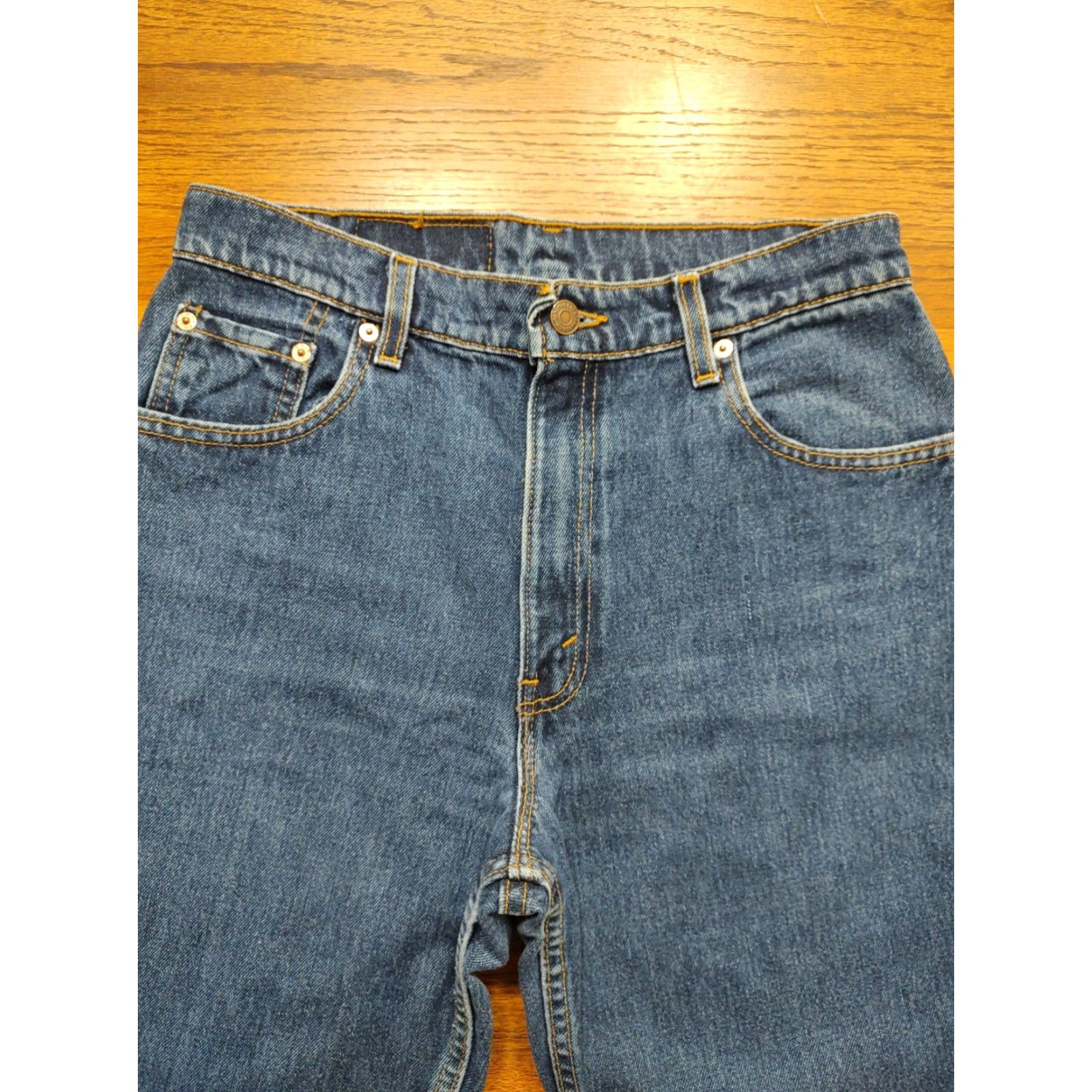 Levi's VINTAGE Levi's 550 Jeans Womens 29x33 3 High Waist Relaxed Tapered 100% Cotton Blue Denim 5-Pocket 90s USA Retro Modern Fit Womens Size 29" - 5 Thumbnail