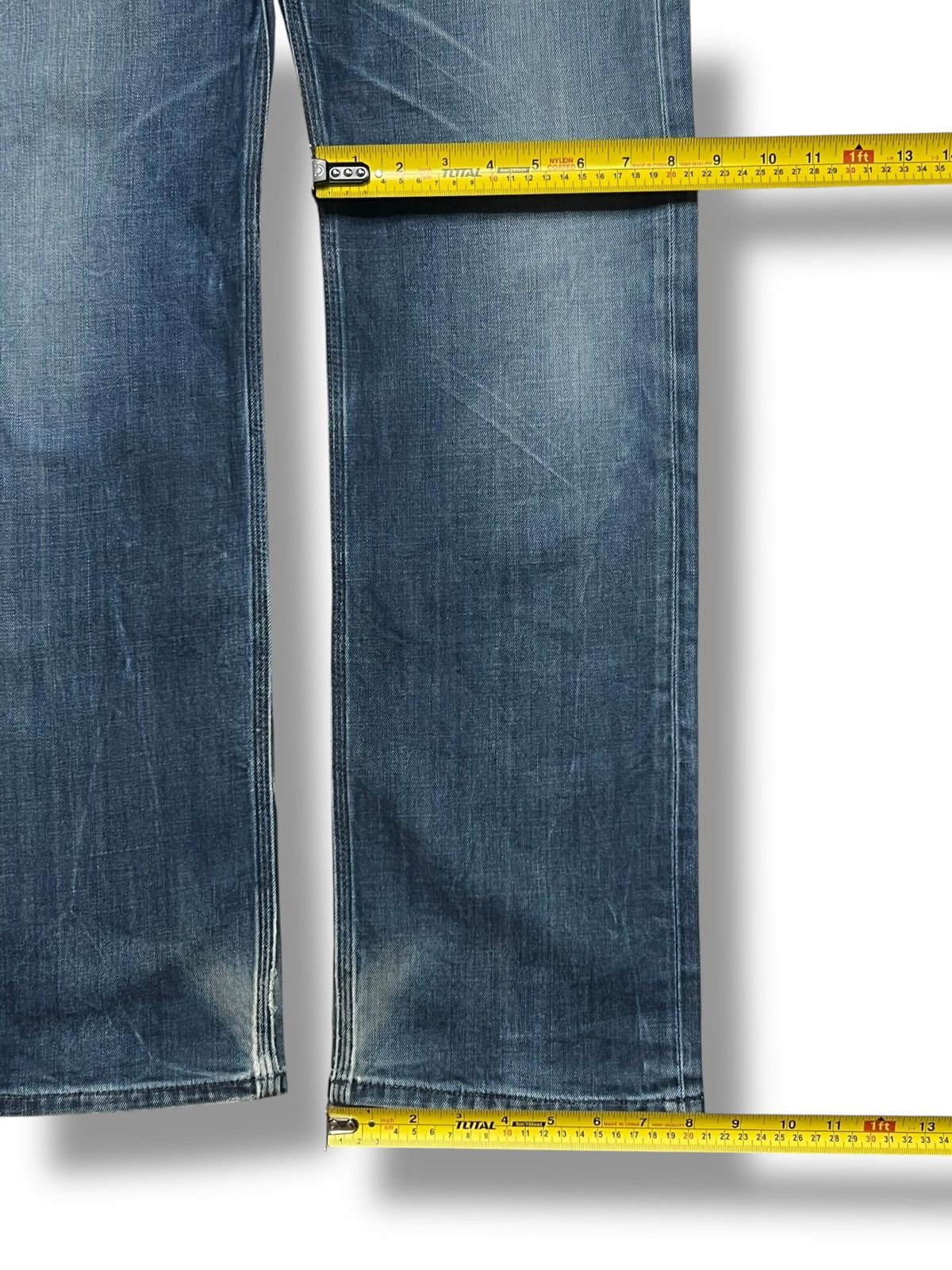 Japanese Brand Vintage Back Number®️Japan - Faded, Distressed Jeans Size US 36 / EU 52 - 18 Thumbnail