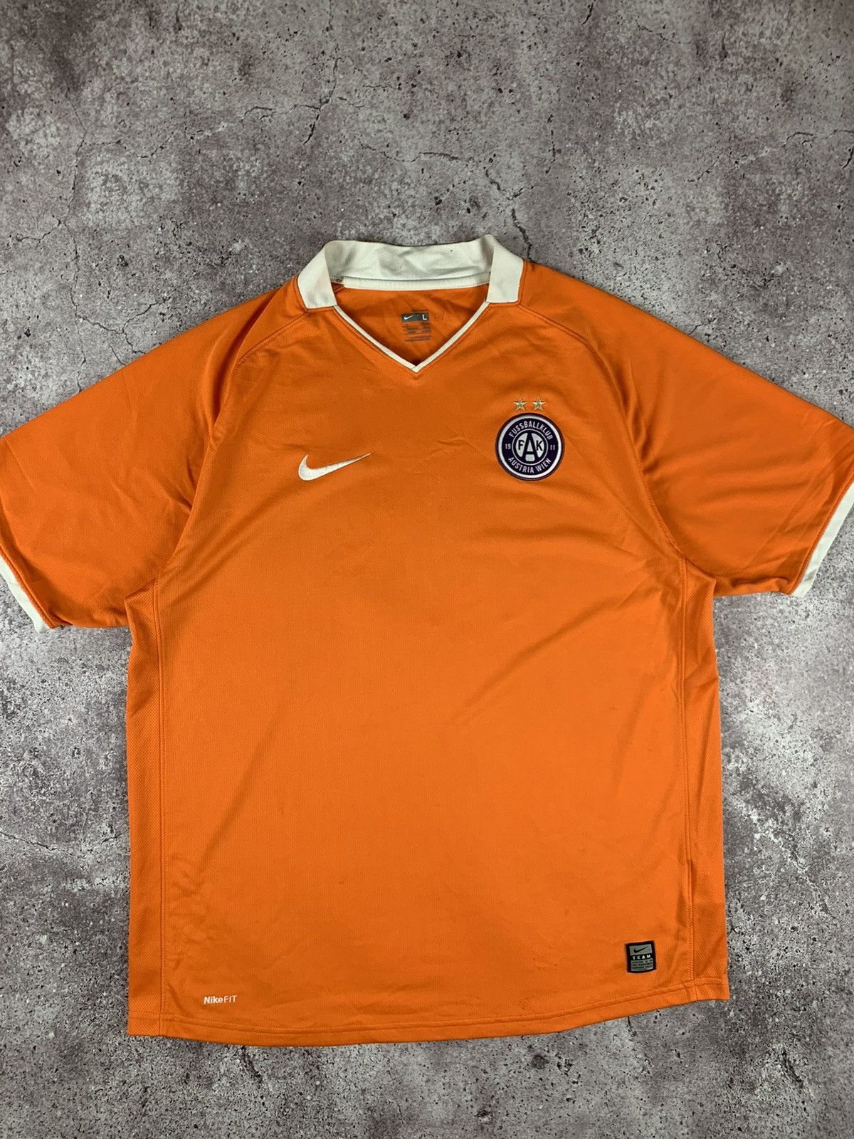 Pre-owned Nike X Soccer Jersey Nike Austria Wien 2008 Season Home Kit Jersey In Orange