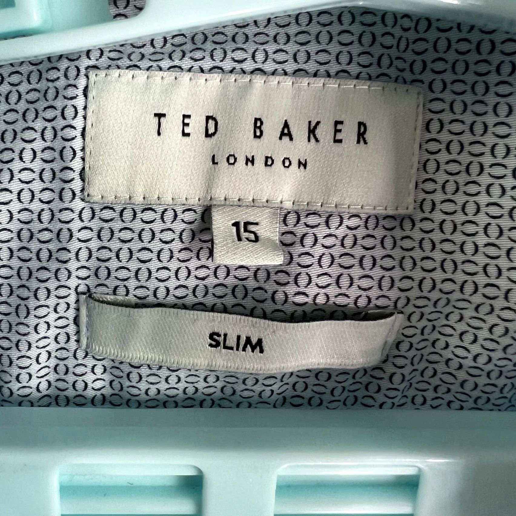 Ted Baker Ted Baker Slim Long Sleeve Button Up Shirt Mens Size 15 Blue Size US M / EU 48-50 / 2 - 3 Thumbnail
