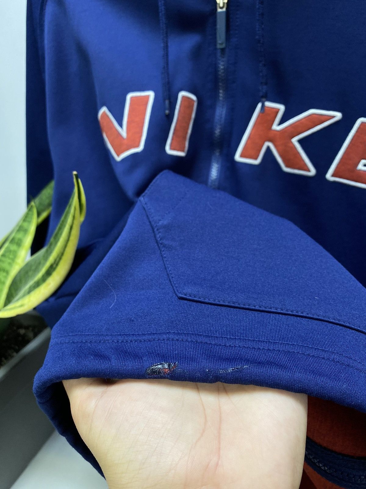 Nike × Vintage 90s NIKE Zip HOODED Y2k CENTRAL HOODIE Size US L / EU 52-54 / 3 - 7 Thumbnail