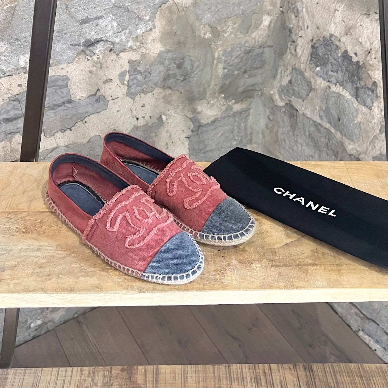 Chanel Chanel Pink Denim Cotton Espadrilles Size US 10 / IT 40 - 11 Thumbnail