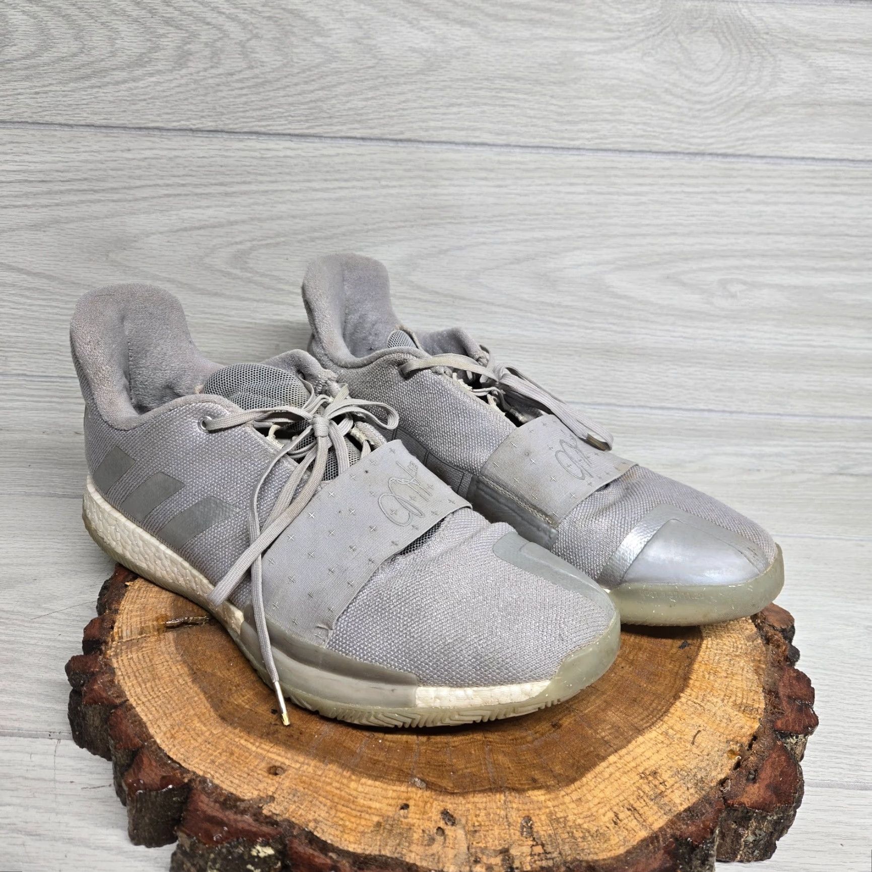 Adidas adidas James Harden Vol 3 Voyager Grey Two Silver Metallic F36443 Adult Men 16 Sneakers Basketball Straps 2018 Vintage No Size US 15 / EU 48 - 2 Thumbnail