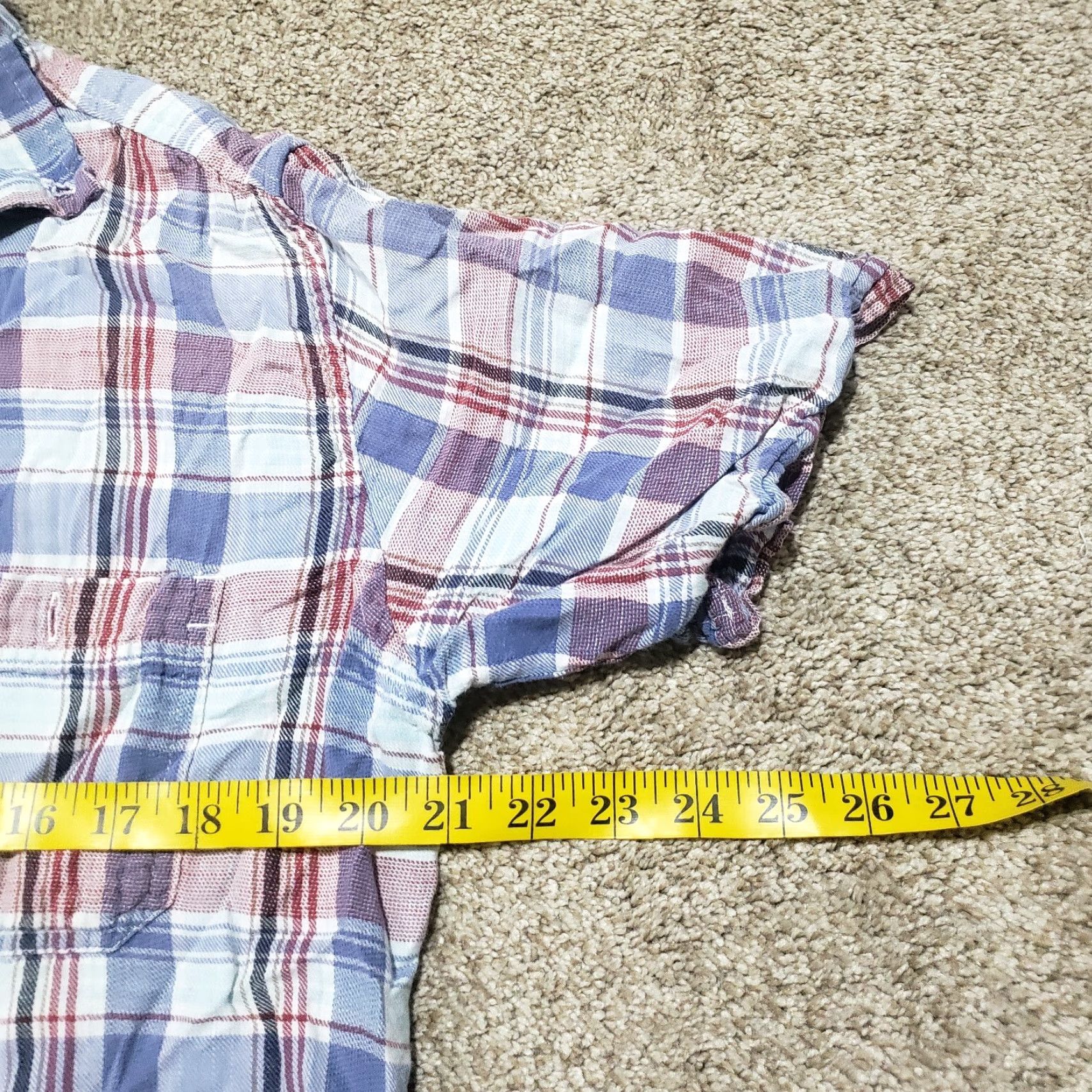 Weatherproof Weatherproof Shirt Adult Men XL Multicolor Plaid Button-Up Casual Cotton Flannel Short Sleeve Mens Size US XL / EU 56 / 4 - 5 Thumbnail