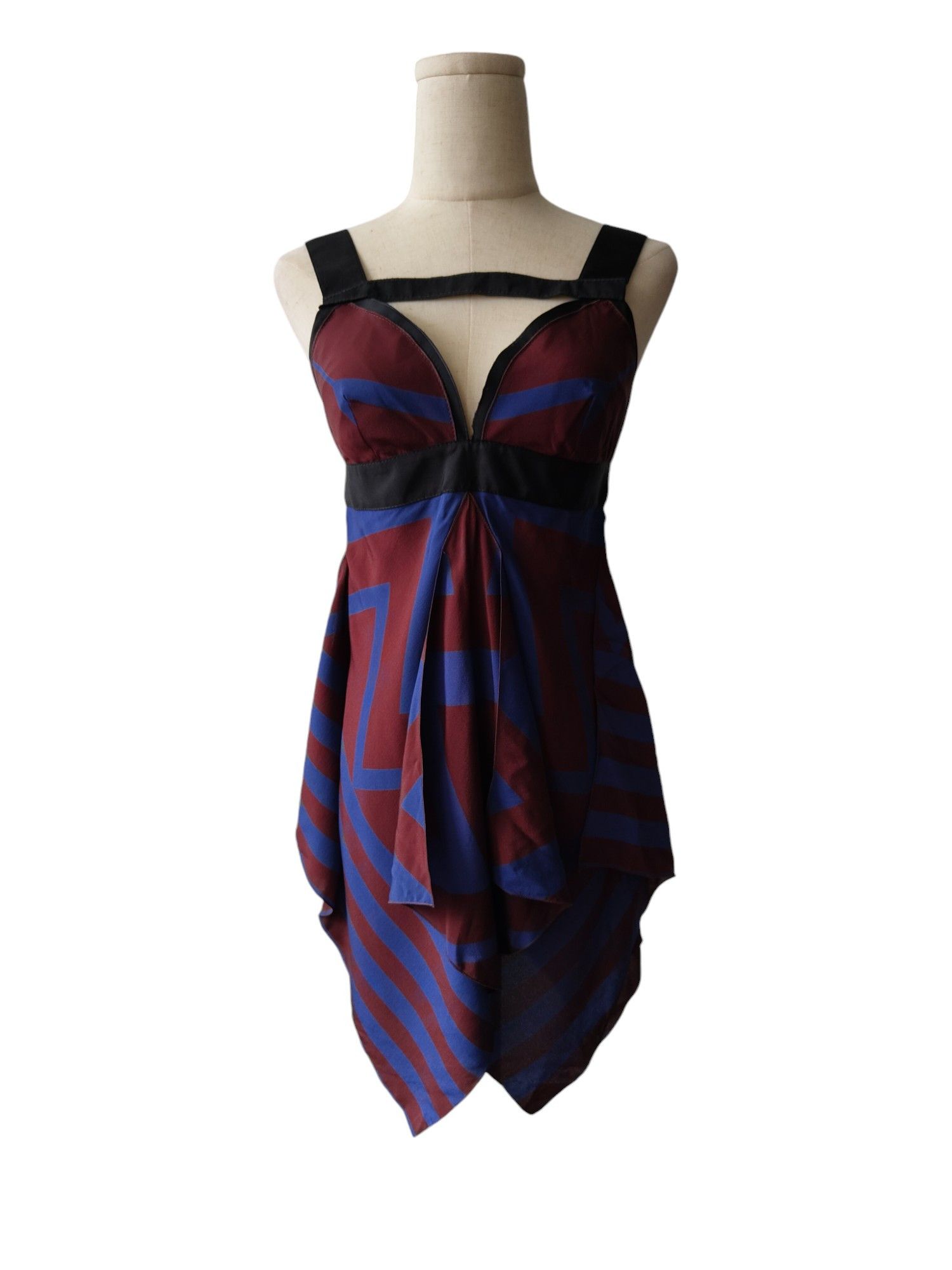 Louis Vuitton Maroon And Blue Top With Open Back Size XS / US 0-2 / IT 36-38 - 1 Thumbnail
