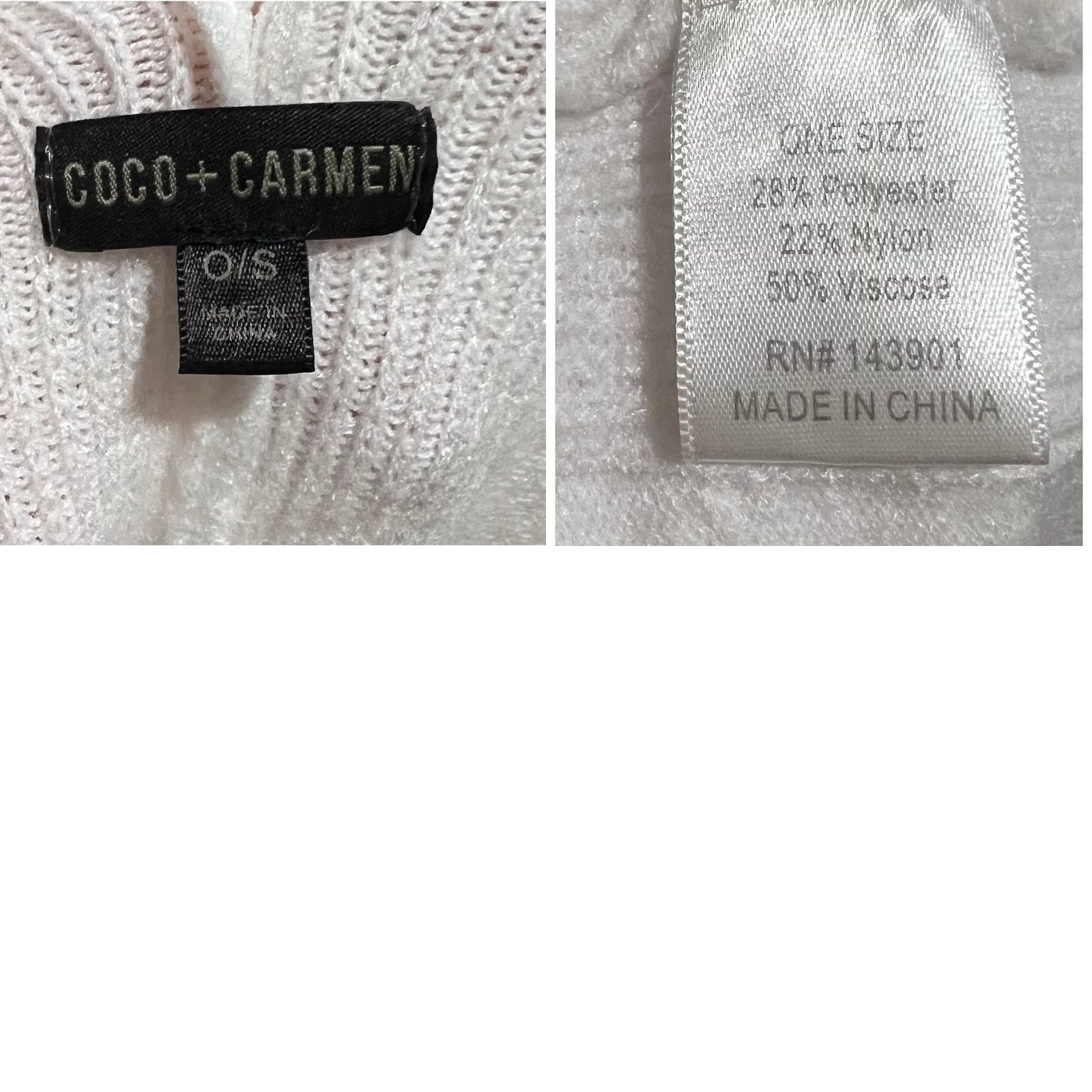Vintage Coco + Carmen Kimono Cardigan White Shawl Sweater Pockets Women’s One Size Size ONE SIZE - 8 Thumbnail