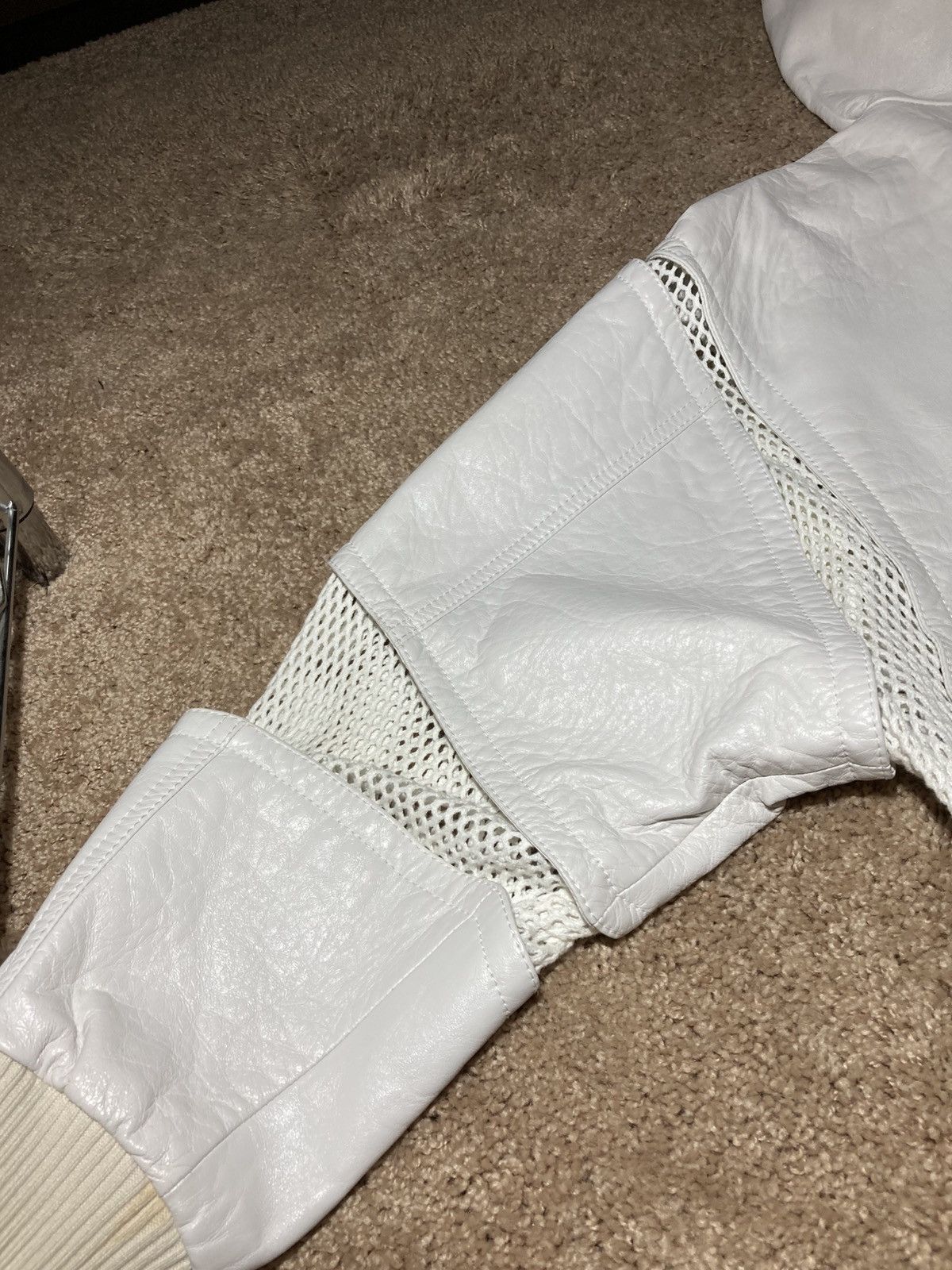 Celine SS22 Celine Leather Bonded Mesh Hooded Teddy Jacket 44 Hedi Size US XS / EU 42 / 0 - 16 Thumbnail