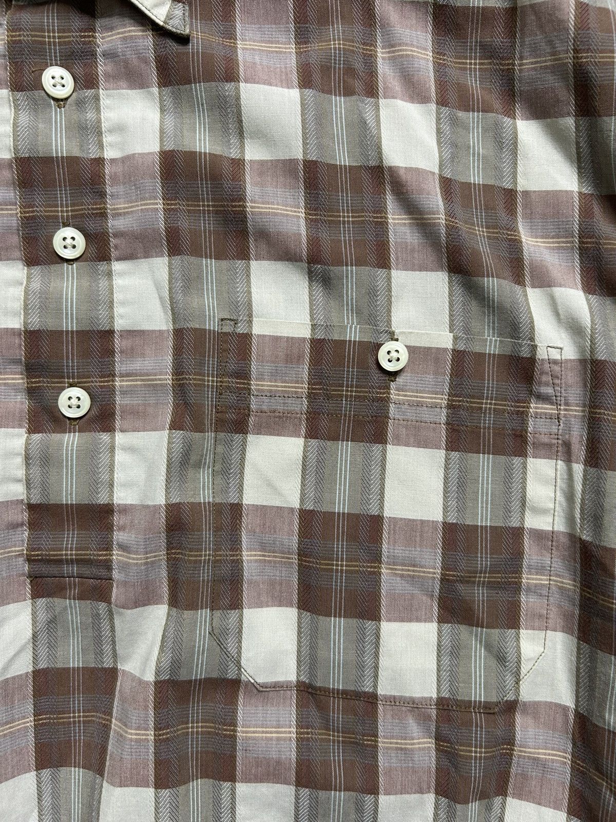 Nordstrom Vintage 80s Nordstrom Checkered Polo Earth Tone Boxy Cropped Size US L / EU 52-54 / 3 - 4 Thumbnail