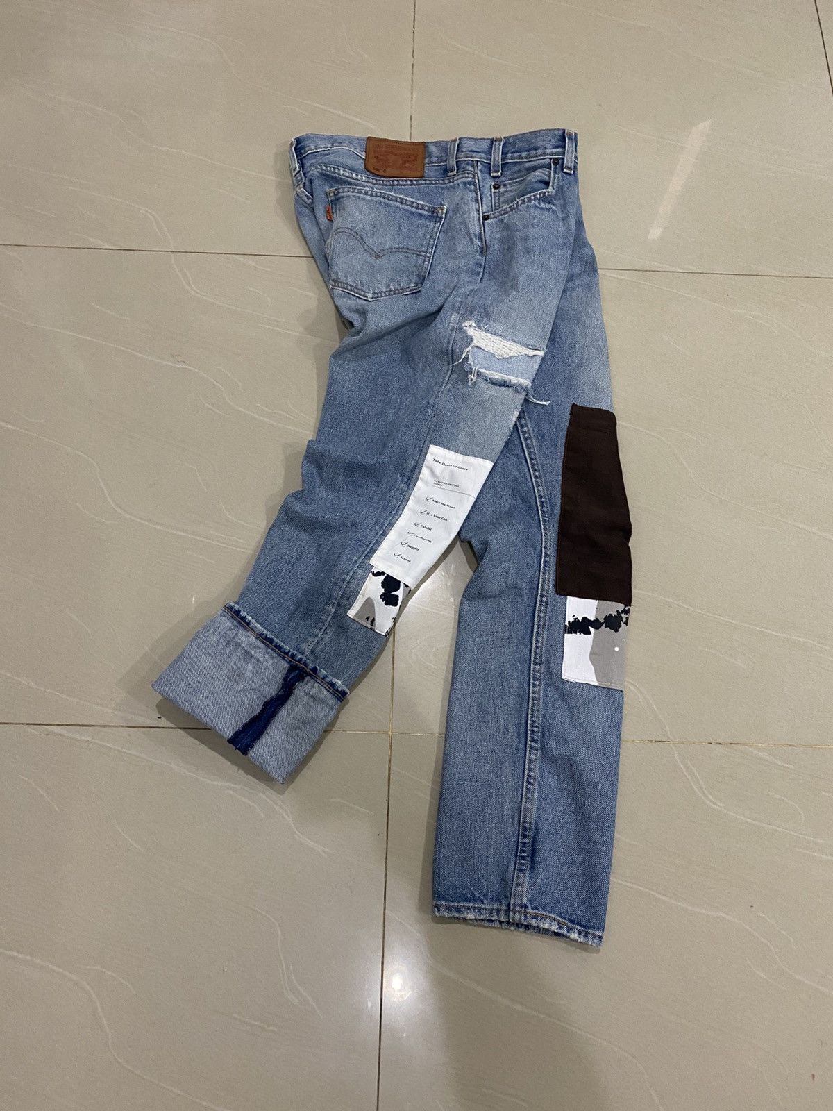 Levi's Levis 505c Kurt Cobain Patehed Custom Jens Size US 36 / EU 52 - 2 Thumbnail