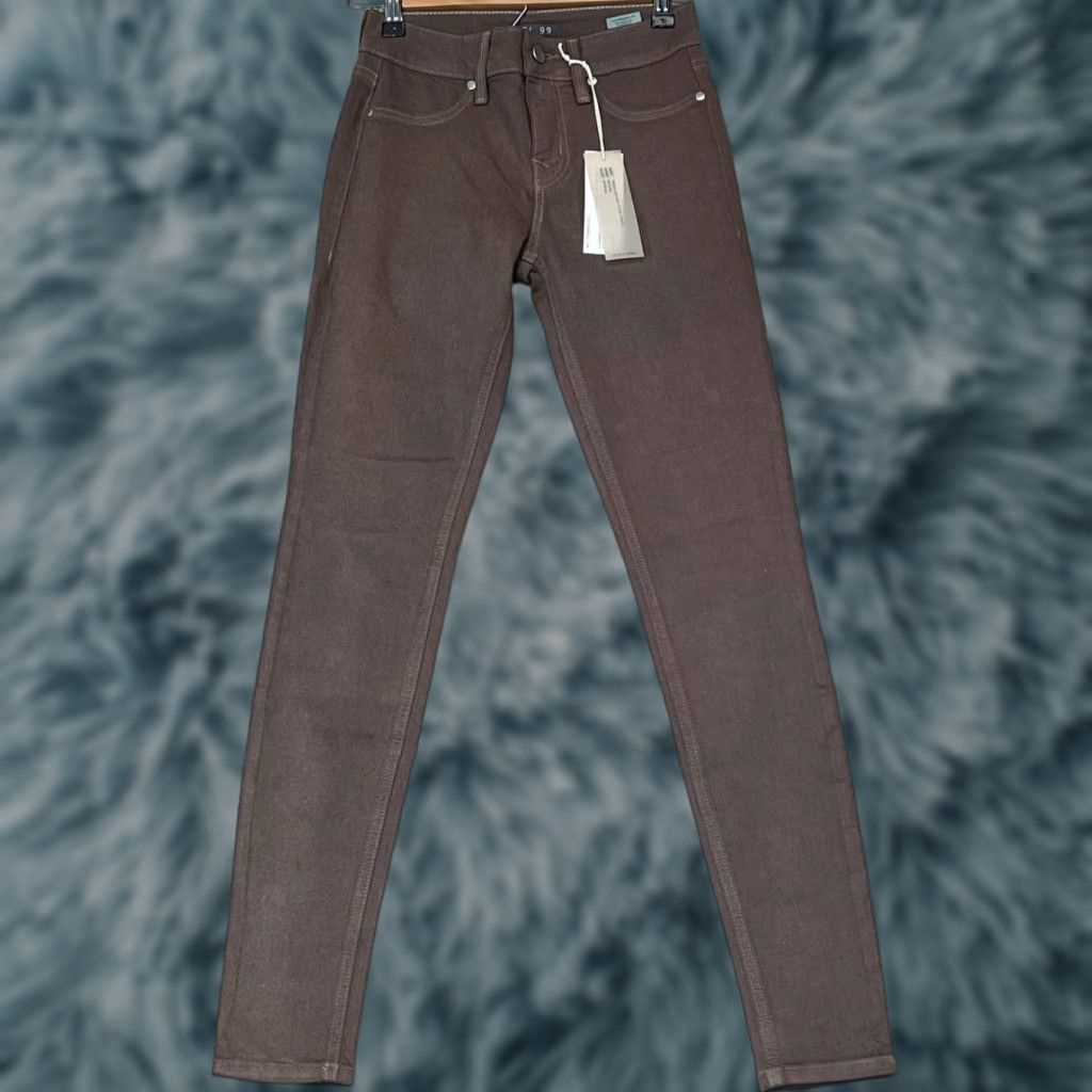 Vintage NWT Level 99 Janice Ultra Skinny Pants Brown Size 24 Size 42" / US 20 - 1 Thumbnail