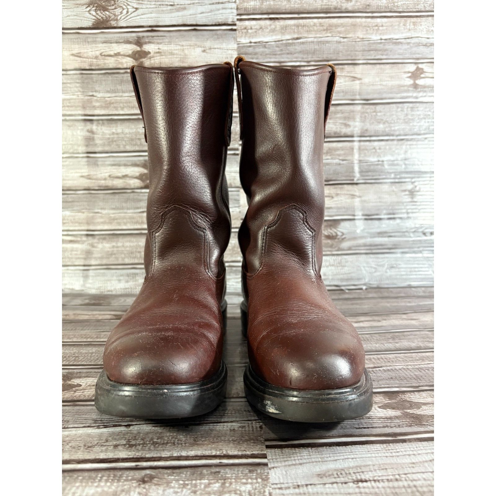 Red Wing Red Wing Pecos 1132 Supersole Leather Motorcycle Boots Sz 8. Size US 8.5 / EU 41-42 - 3 Thumbnail