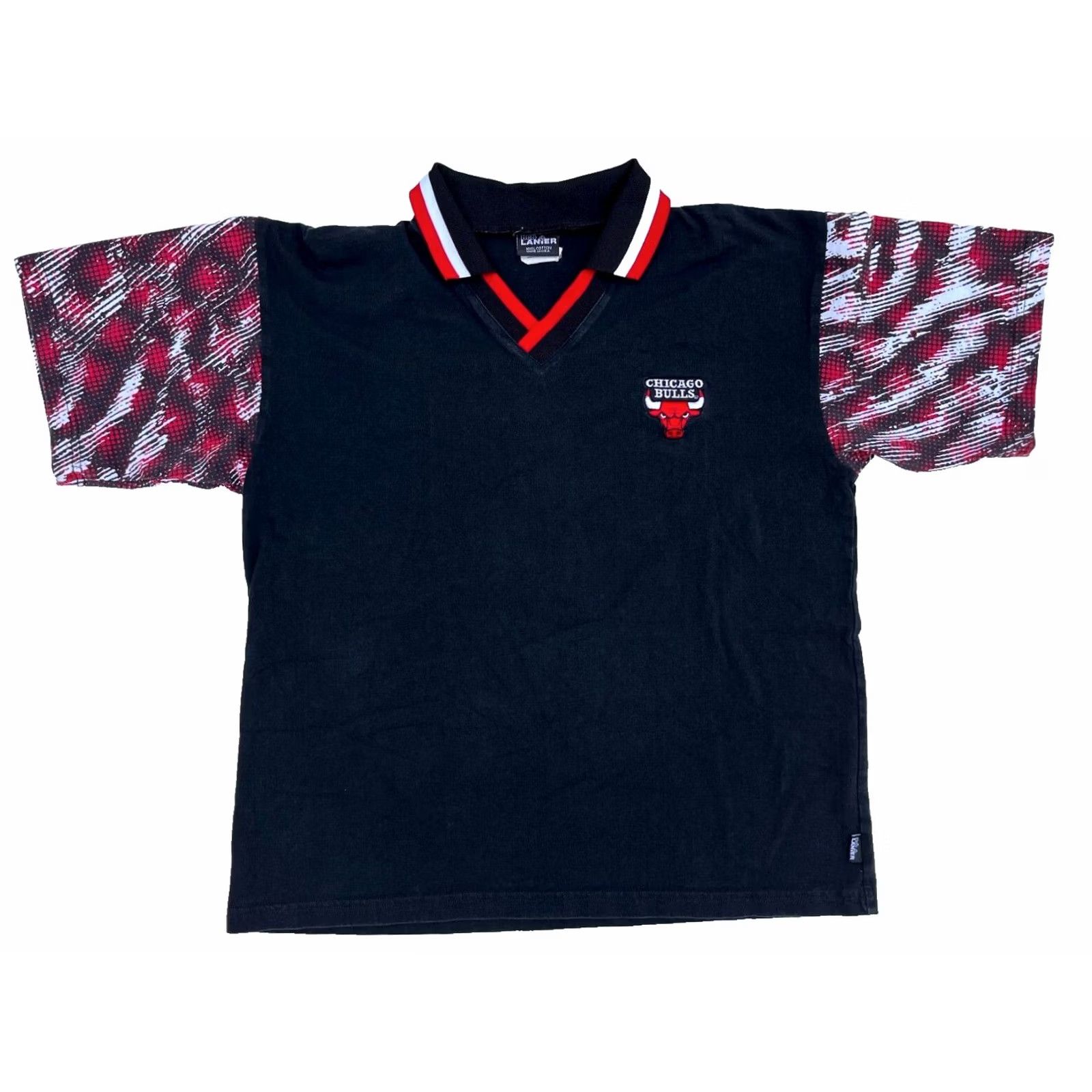 Vintage Lanier Men’s Vintage 90s Chicago Bulls Polo Shirt Polo Shirt M Black 90s Mens Lanier Vintage Bulls Polo Size US M / EU 48-50 / 2 - 2 Thumbnail